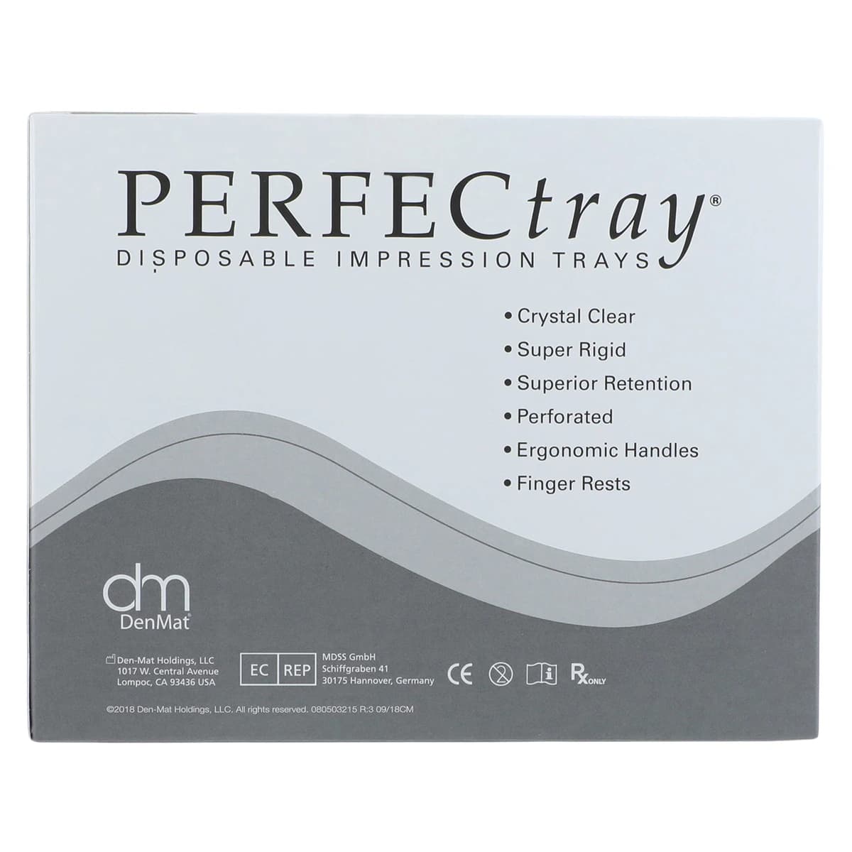 PERFECtray #2 Large Lower Full Arch Perforated Disposable Acrylic Impression Trays, Crystal Clear, 20/Box thumbnail 5