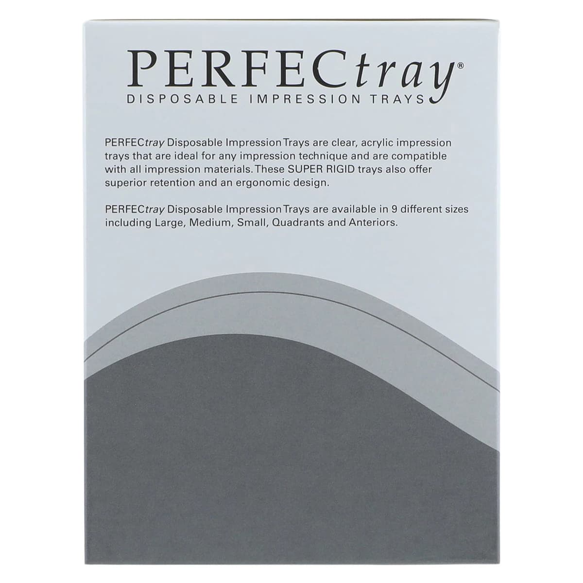 PERFECtray #2 Large Lower Full Arch Perforated Disposable Acrylic Impression Trays, Crystal Clear, 20/Box thumbnail 7