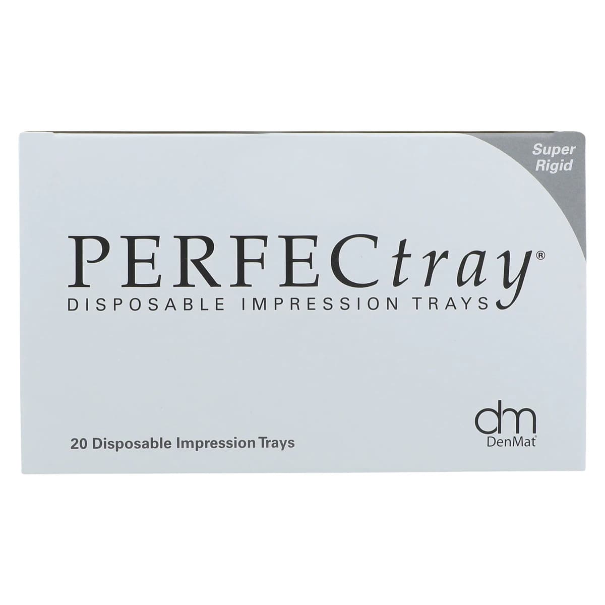 PERFECtray #2 Large Lower Full Arch Perforated Disposable Acrylic Impression Trays, Crystal Clear, 20/Box thumbnail 4