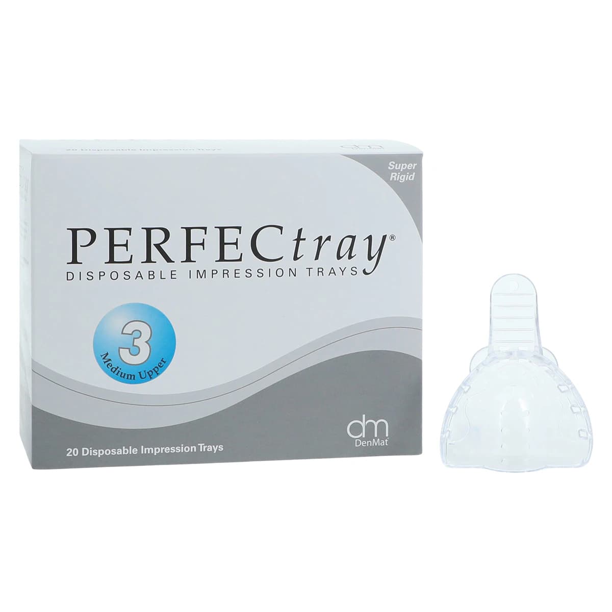 Perfectray #3 Full Arch Impression Tray, Medium, Upper, Perforated, Disposable, 20/Pk - Perfectray #3 Full Arch - Image 1