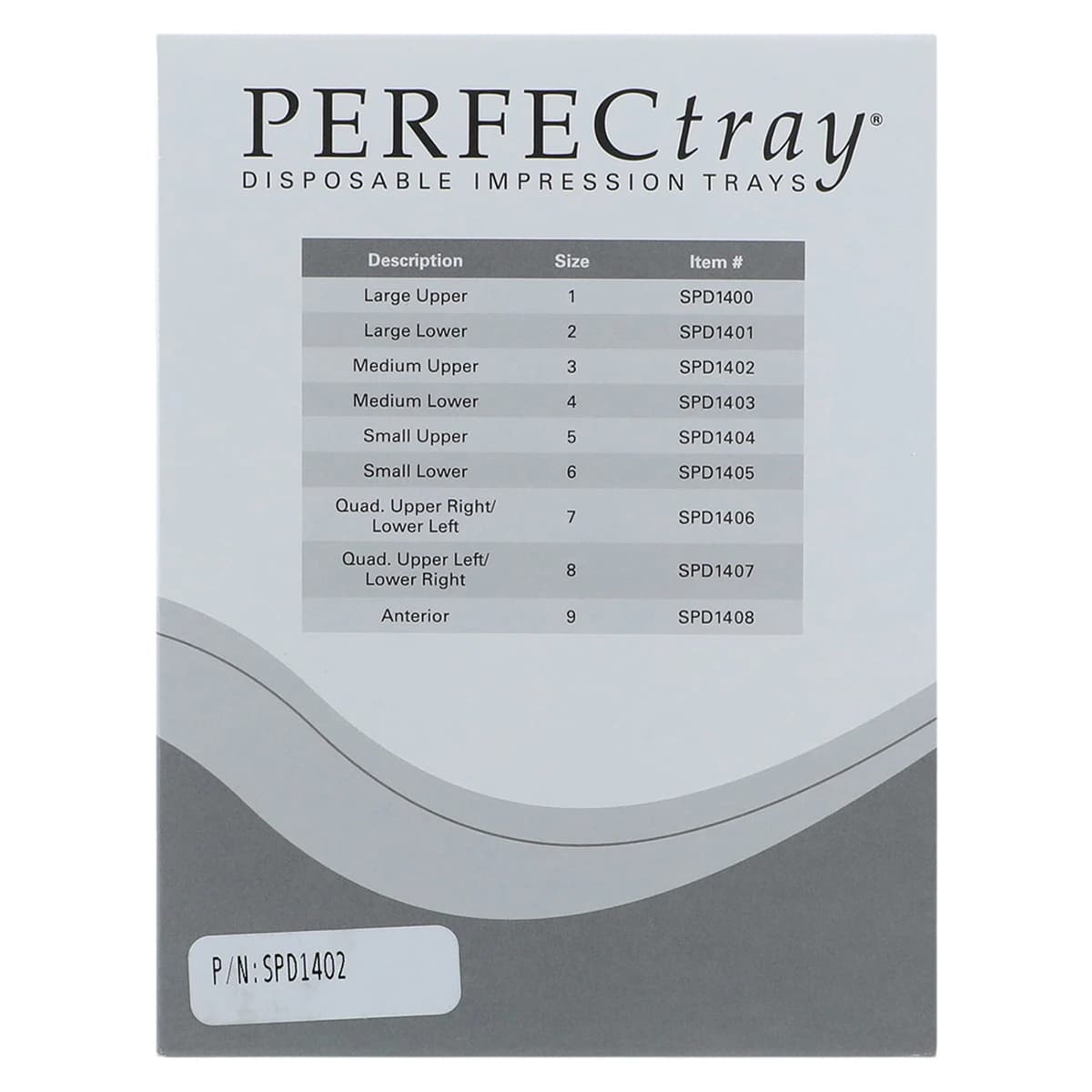 Perfectray #3 Full Arch Impression Tray, Medium, Upper, Perforated, Disposable, 20/Pk thumbnail 6
