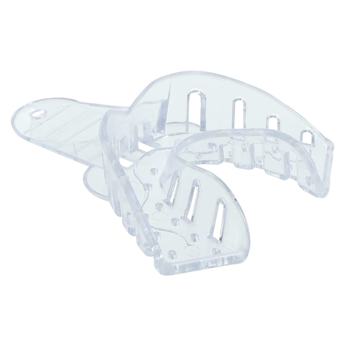 Perfectray #4 Full Arch Impression Tray, Lower, Medium, Perforated, Disposable, Crystal Clear, 20/Pk thumbnail 3