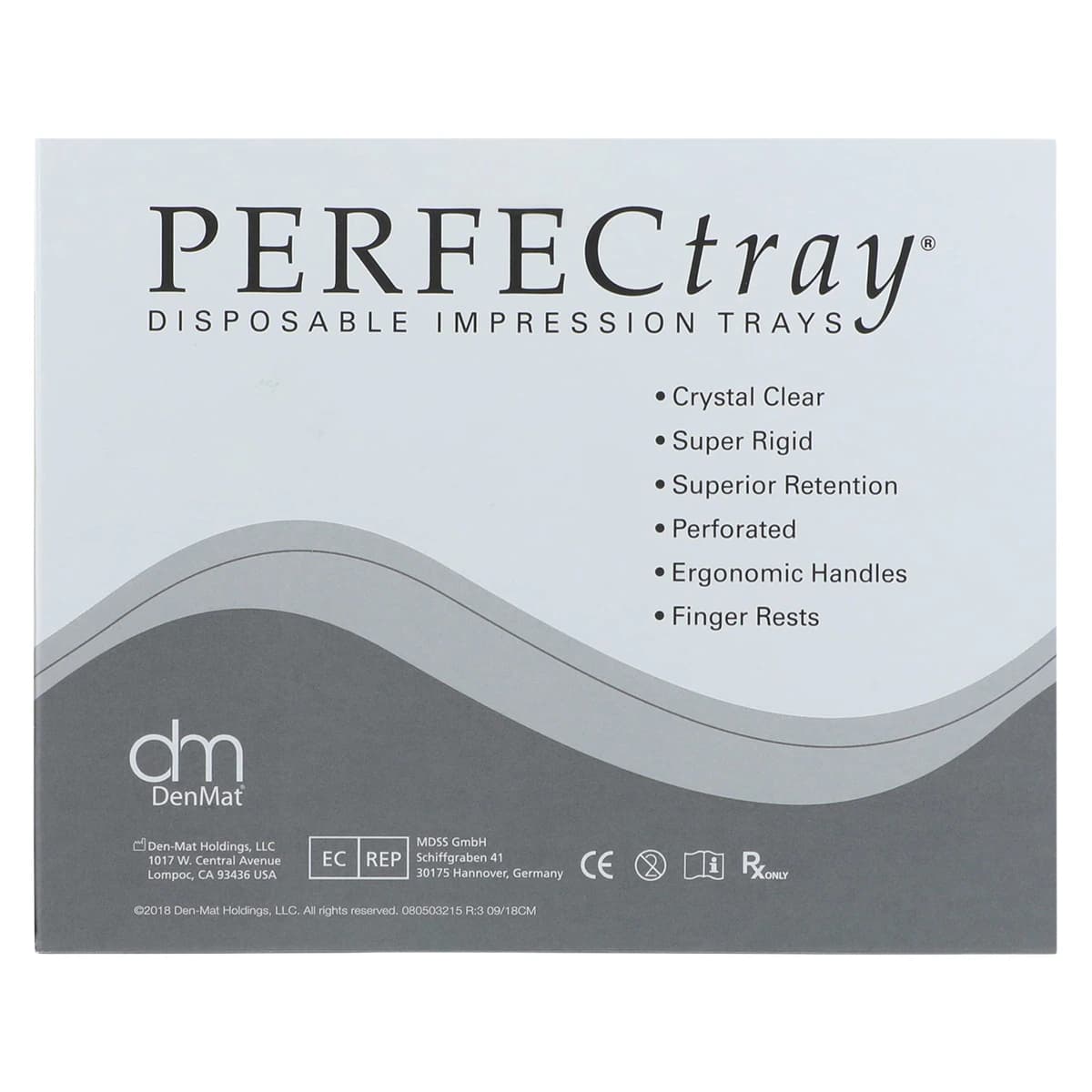 Perfectray #4 Full Arch Impression Tray, Lower, Medium, Perforated, Disposable, Crystal Clear, 20/Pk thumbnail 5