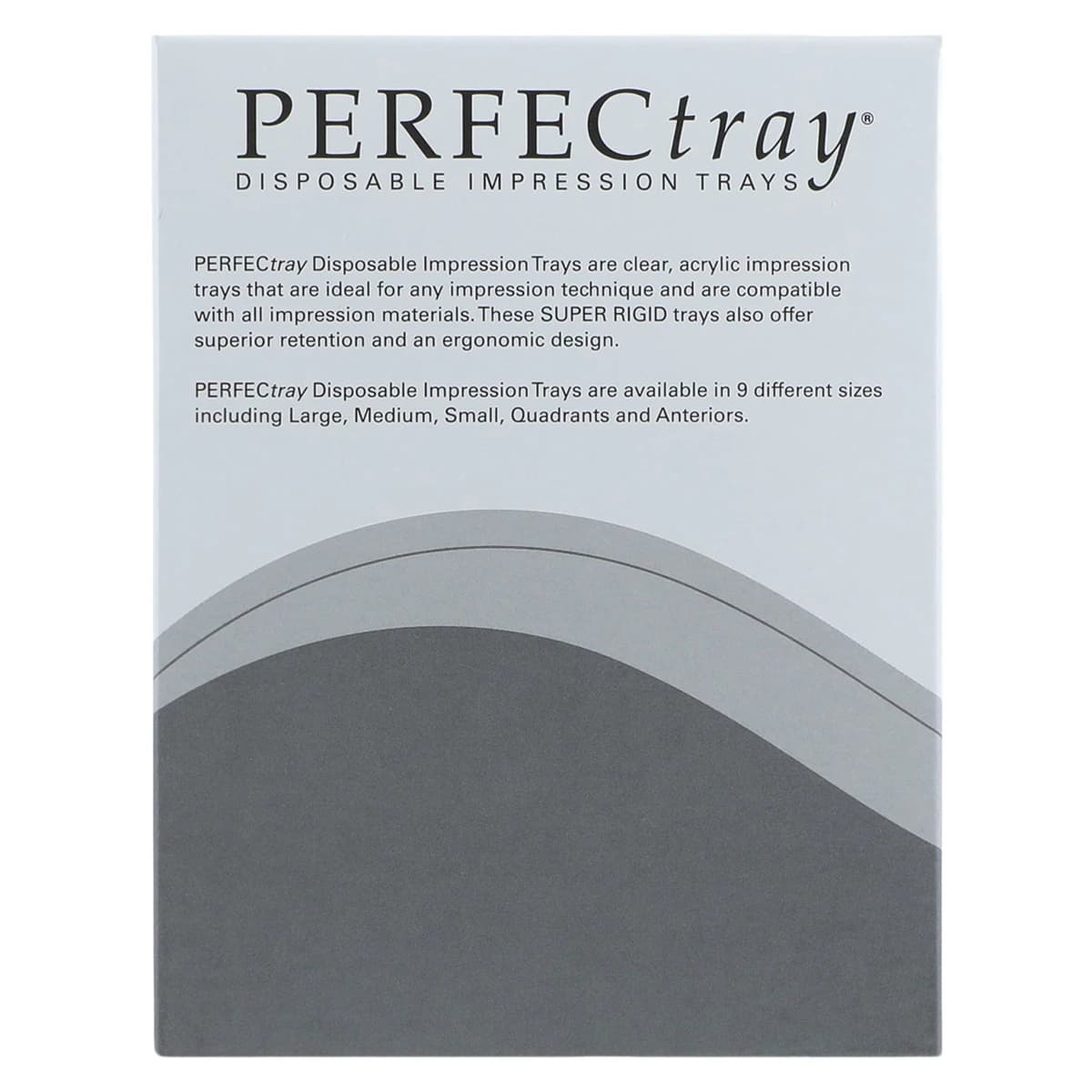 Perfectray #4 Full Arch Impression Tray, Lower, Medium, Perforated, Disposable, Crystal Clear, 20/Pk thumbnail 7