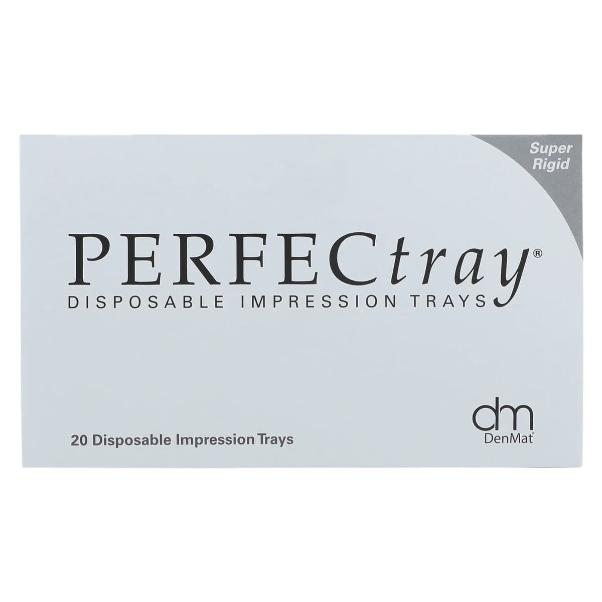 Perfectray #4 Full Arch Impression Tray, Lower, Medium, Perforated, Disposable, Crystal Clear, 20/Pk thumbnail 4