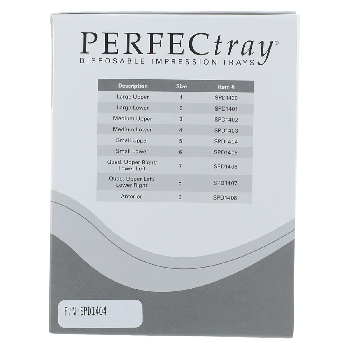 Perfectray #5 Full Arch Impression Tray, Small, Upper, Perforated, Disposable, Crystal Clear, 20/Pk thumbnail 6