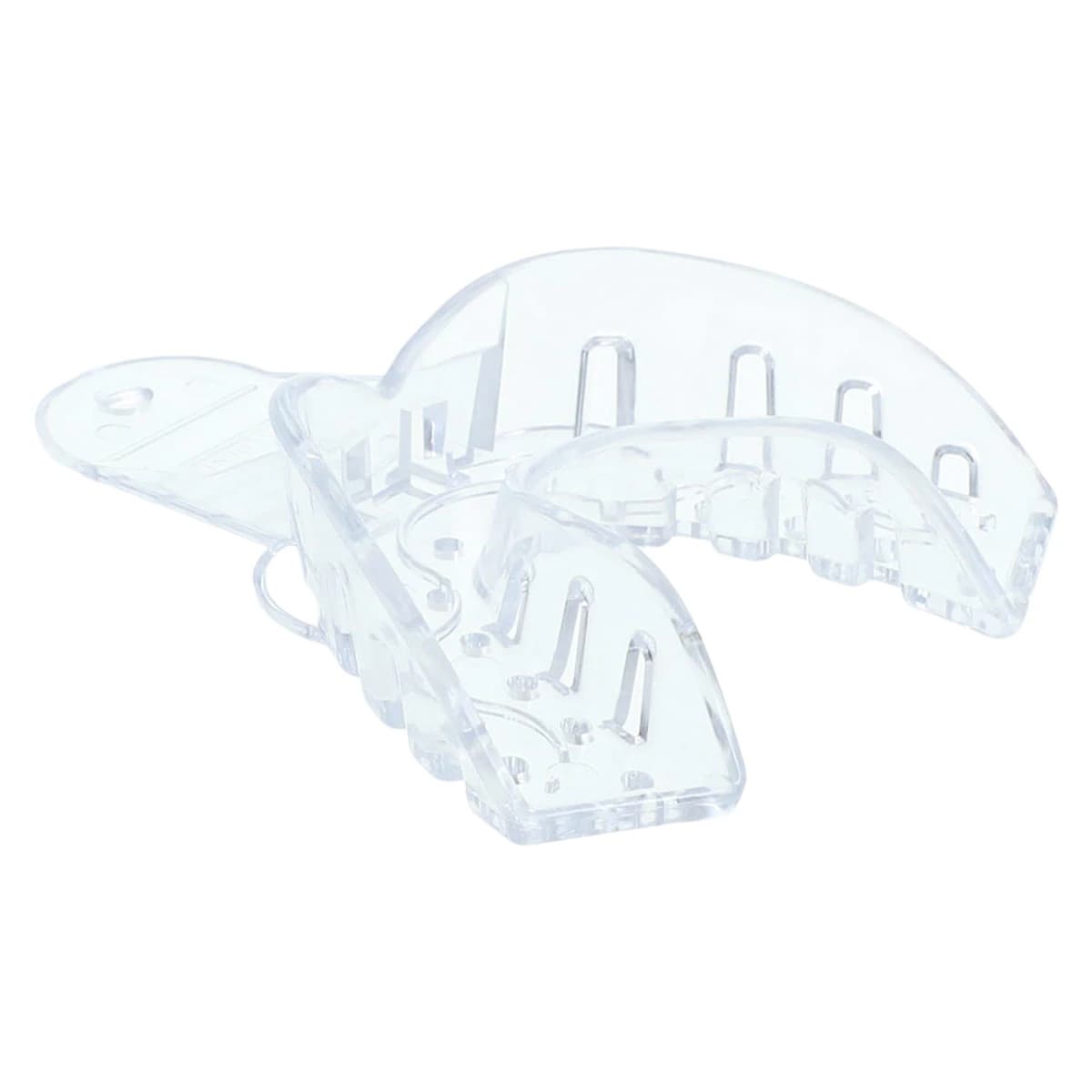 Perfectray #6 Full Arch Impression Tray, Lower, Small, Crystal Clear, Perforated, Disposable, 20/Package thumbnail 3