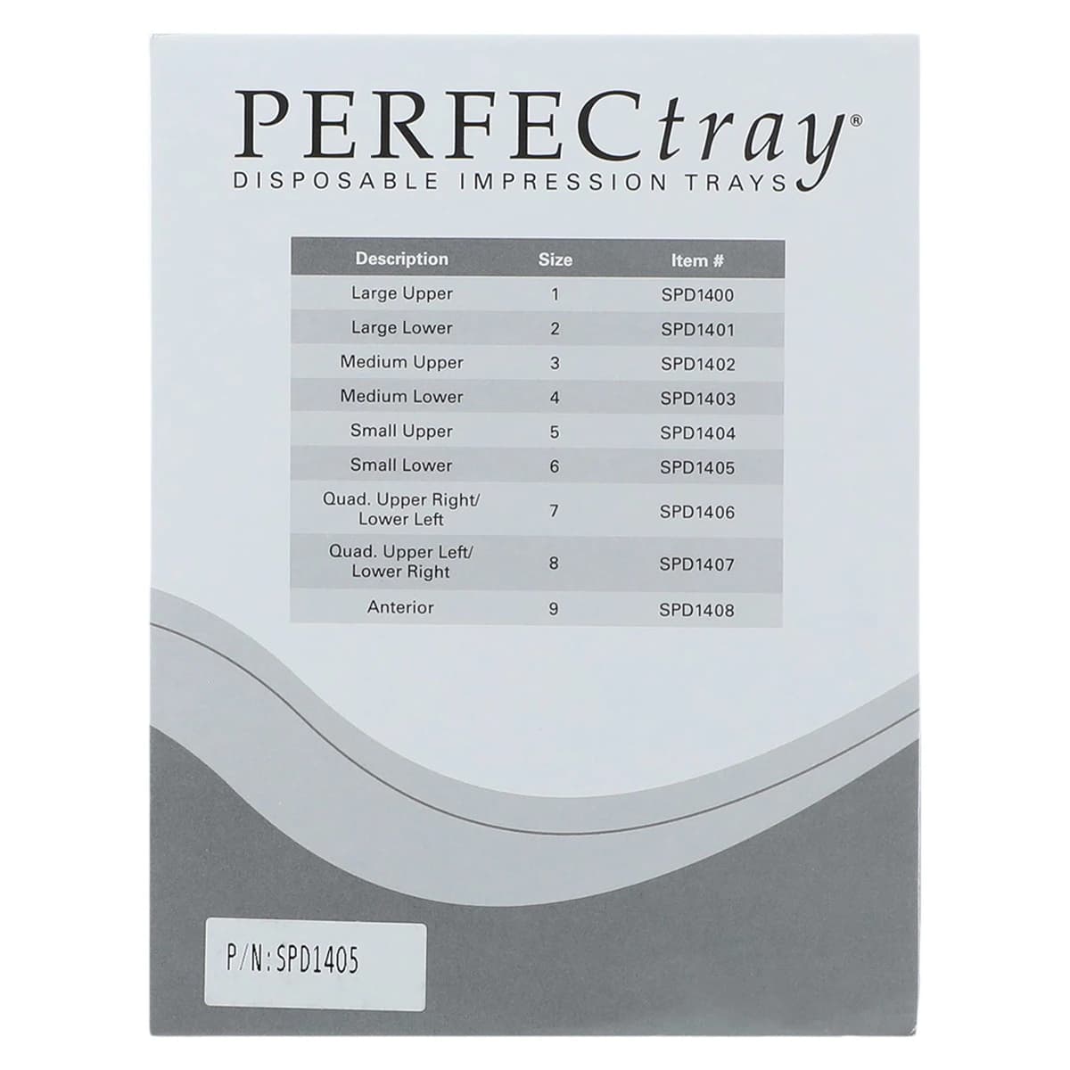 Perfectray #6 Full Arch Impression Tray, Lower, Small, Crystal Clear, Perforated, Disposable, 20/Package thumbnail 6