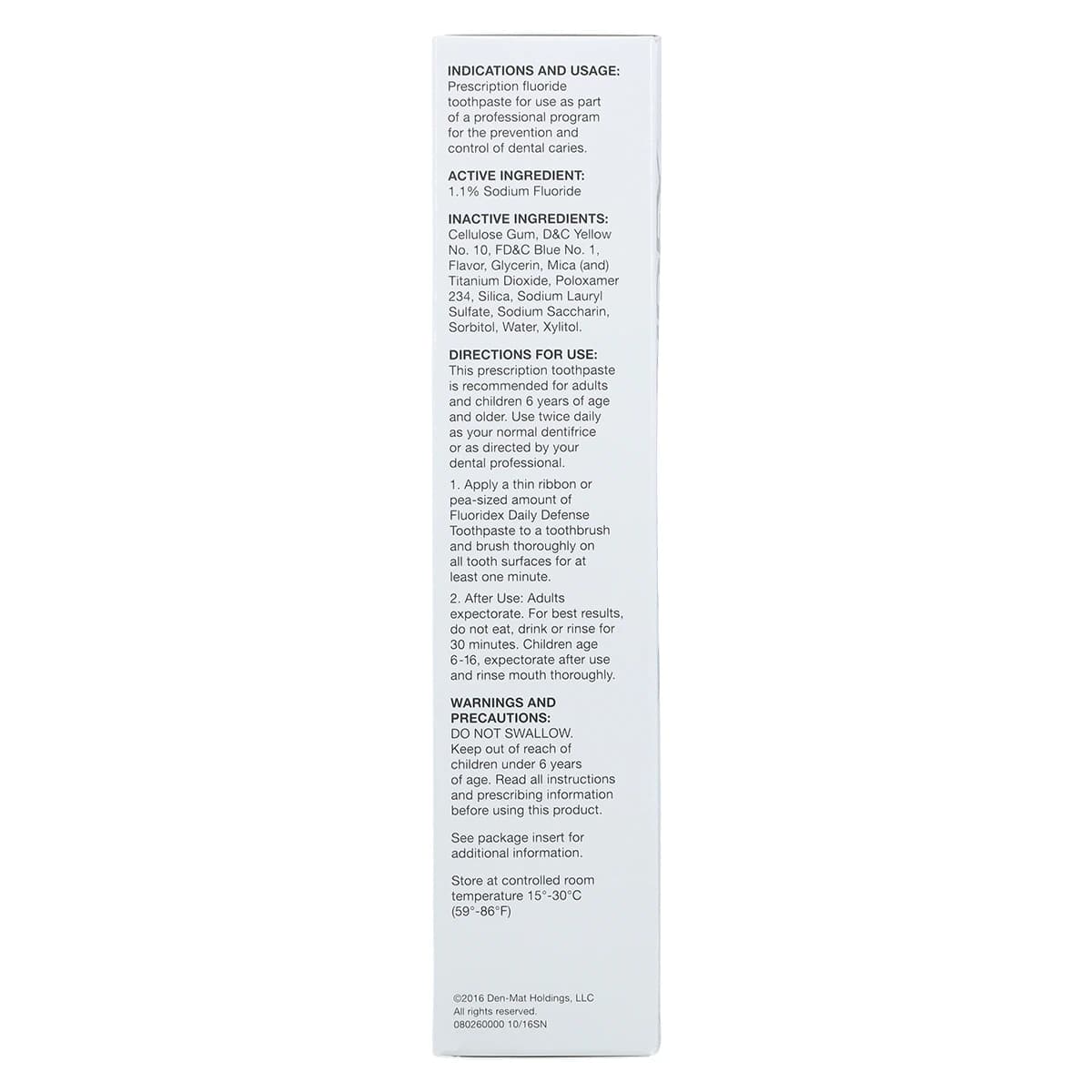 Fluoridex Daily Defense Toothpaste, 1.1% NaF, Clean Mint, 4 oz Tube, 6/Pkg, 2260MT6 thumbnail 5