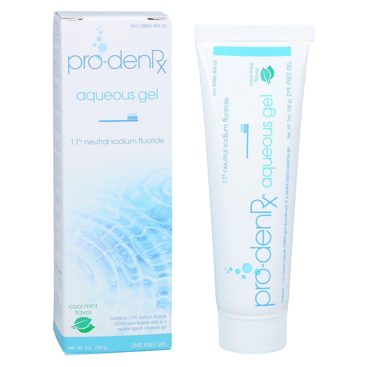 Pro-DenRx 1.1% Neutral Sodium Fluoride Gel, Cool Mint, 2 oz/Bottle thumbnail 2
