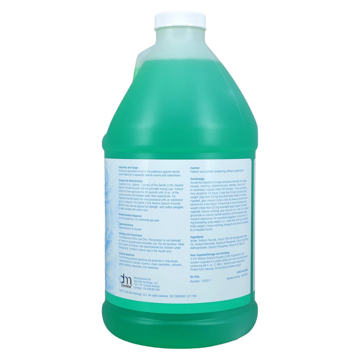 Pro-DenRx 2% Neutral Sodium Fluoride Rinse, Mint, 64 oz Pump Bottle, 2037MTDT thumbnail 4