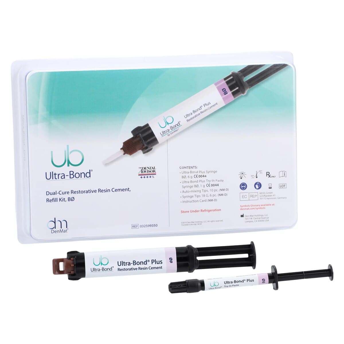 Ultra-Bond Plus Dual-Cure Resin Cement Refill Kit, Shade B0, 6g Syringe with Try-In Paste, 032599350 thumbnail 2