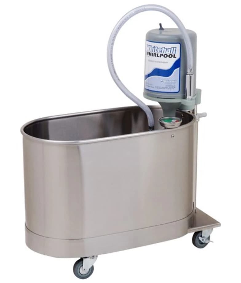 Whitehall Mfg Co Podiatry Whirlpool, 15 gal, Mobile, Stainless Steel - Whirlpool 25lx13wx15x Mobile - Image 1