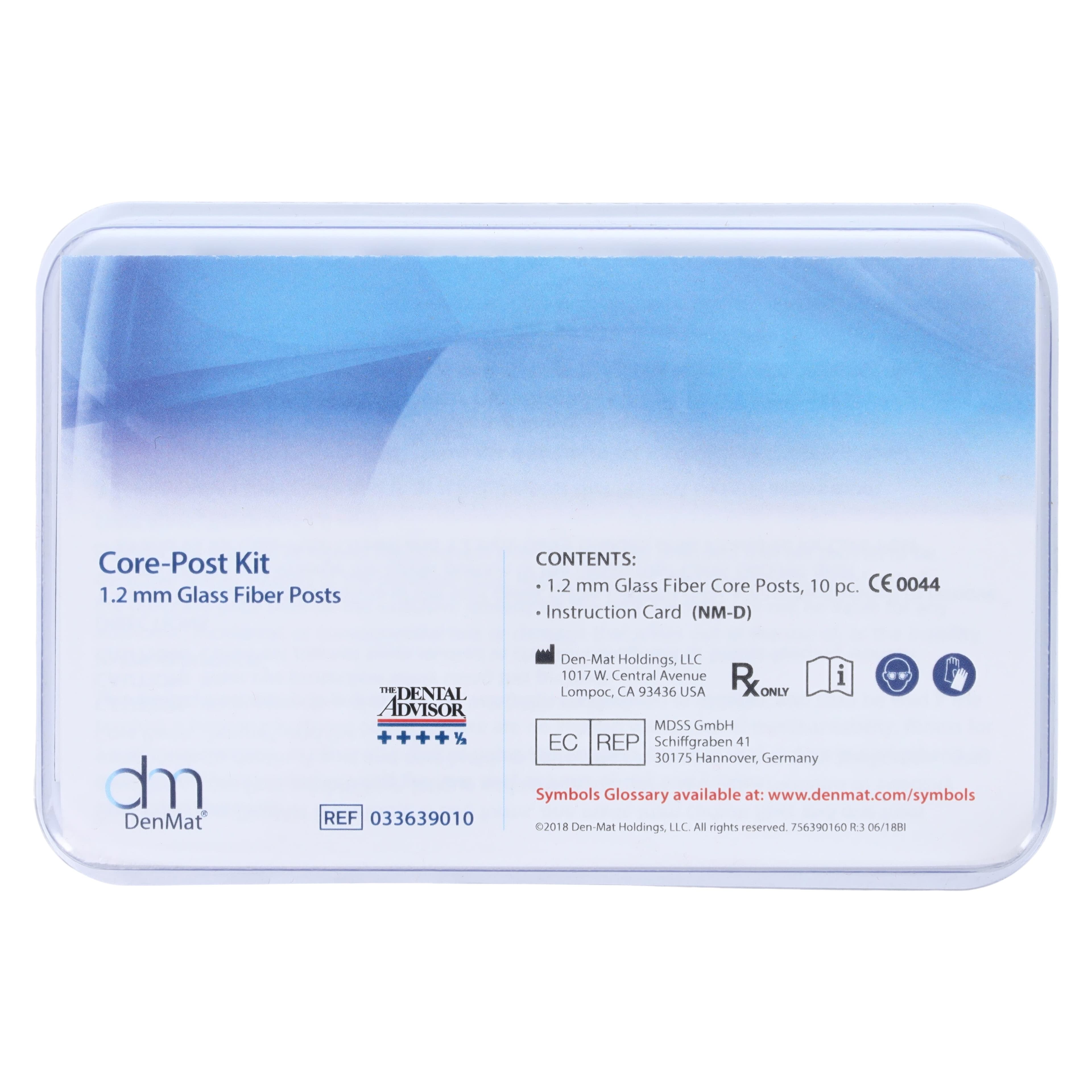 DenMat Core Post Glass Fiber Post Refill Kit, 1.2 mm, 10/Pkg, 033639010 thumbnail 4