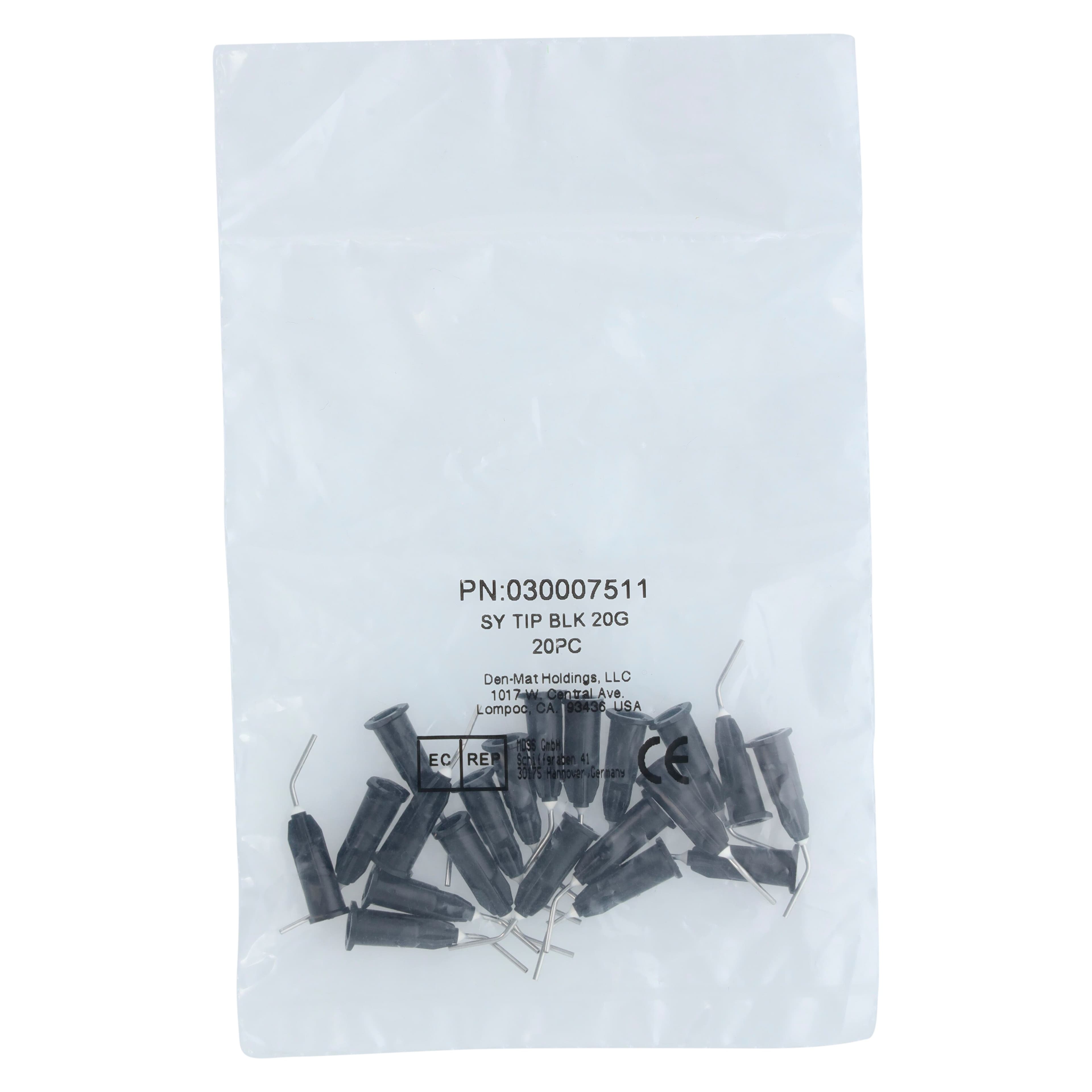 DenMat Black Syringe Tips, 20 Gauge, Disposable, 20/Pkg thumbnail 2