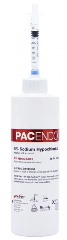 PacEndo 6% Sodium Hypochlorite Refill Bottle, 480 mL/16 oz, with Luer-Lock Dispensing Cap, 1/Pk - PacEndo™ 6% Sodium Hypochlorite Refill - Image 1