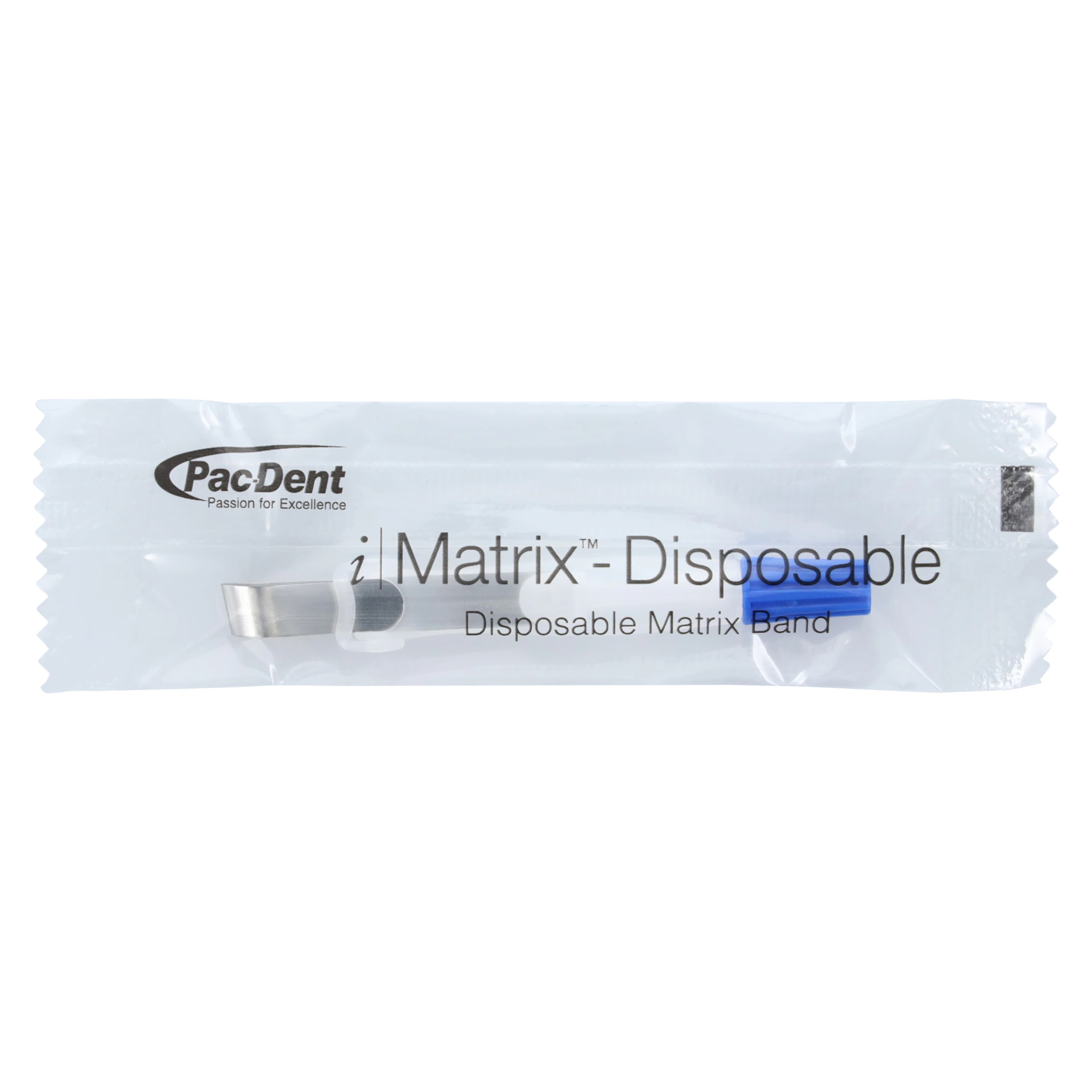iMatrix™ Disposable Matrix Bands, 6mm Wide, Universal Shape, Stainless Steel, Blue, 50/Box, 411101 thumbnail 2