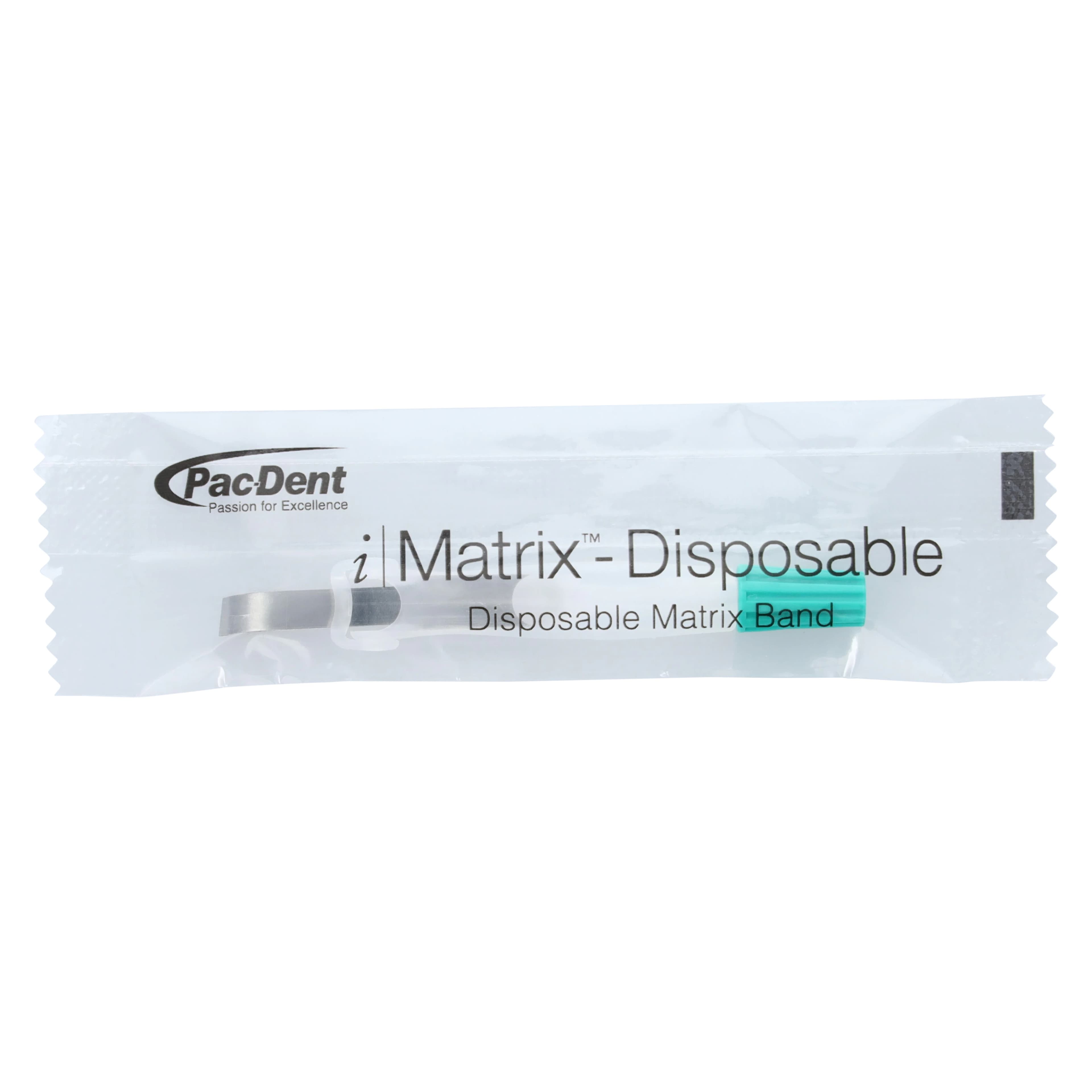 iMatrix™ Disposable Matrix Bands, 4.5mm Narrow Universal Shape, Stainless Steel, Teal, 50/Box, 411102 thumbnail 2