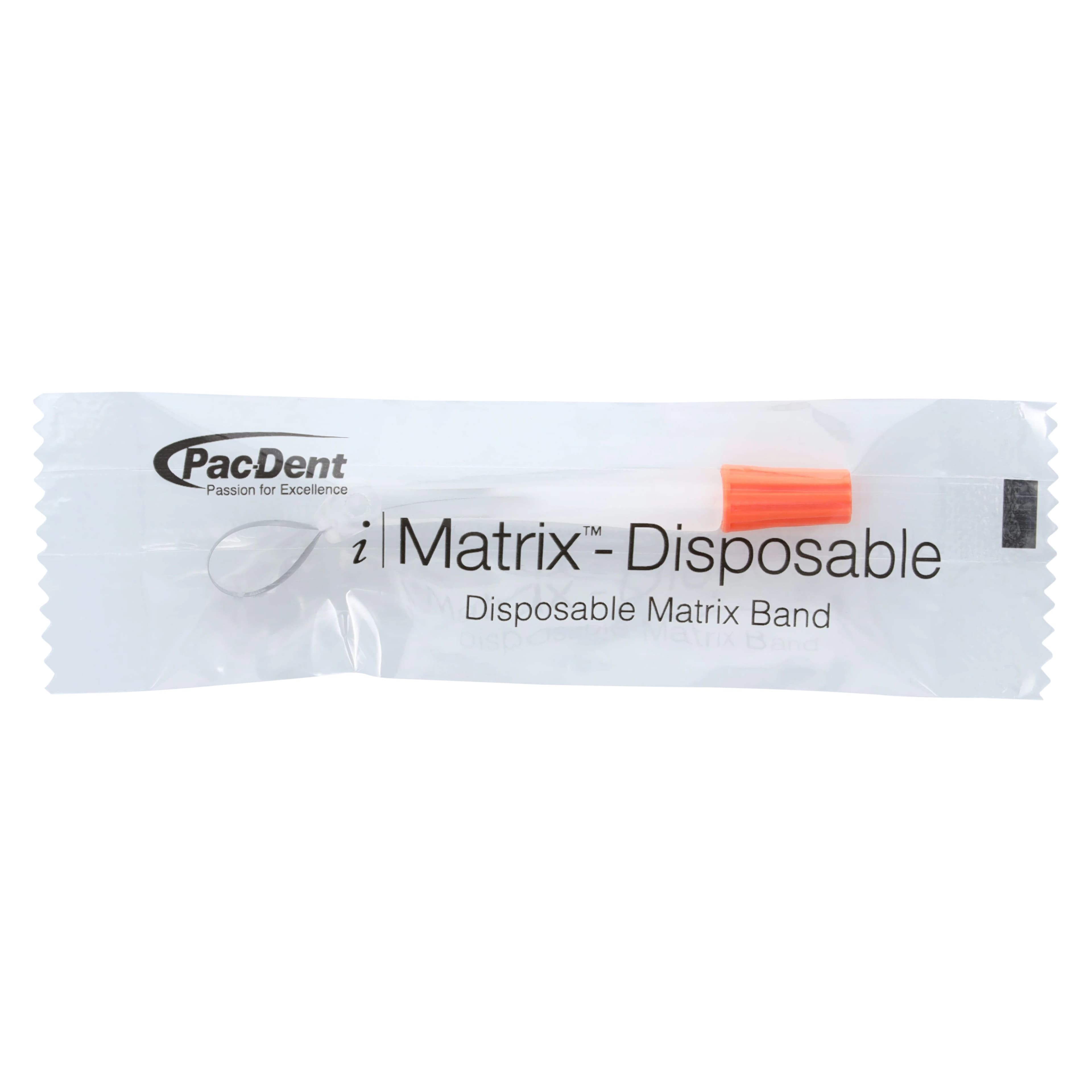 iMatrix™ Disposable Matrix Bands, 6mm Wide Curved Shape, Stainless Steel, Orange, 50/Box, 411103 thumbnail 2