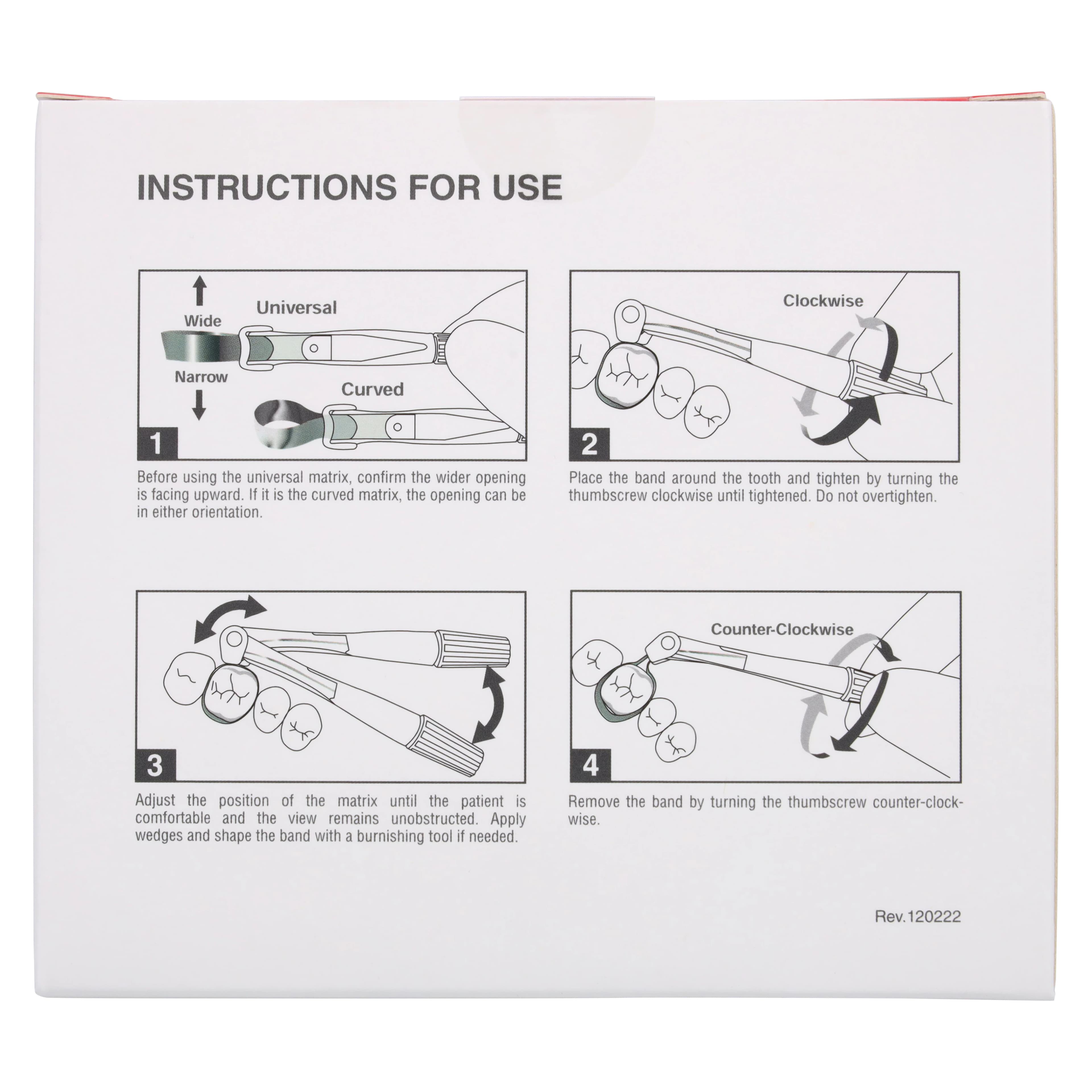 iMatrix™ Disposable Matrix Bands, 6mm Wide, Universal Shape, Mylar, Red, 50/Box, #411105 thumbnail 4