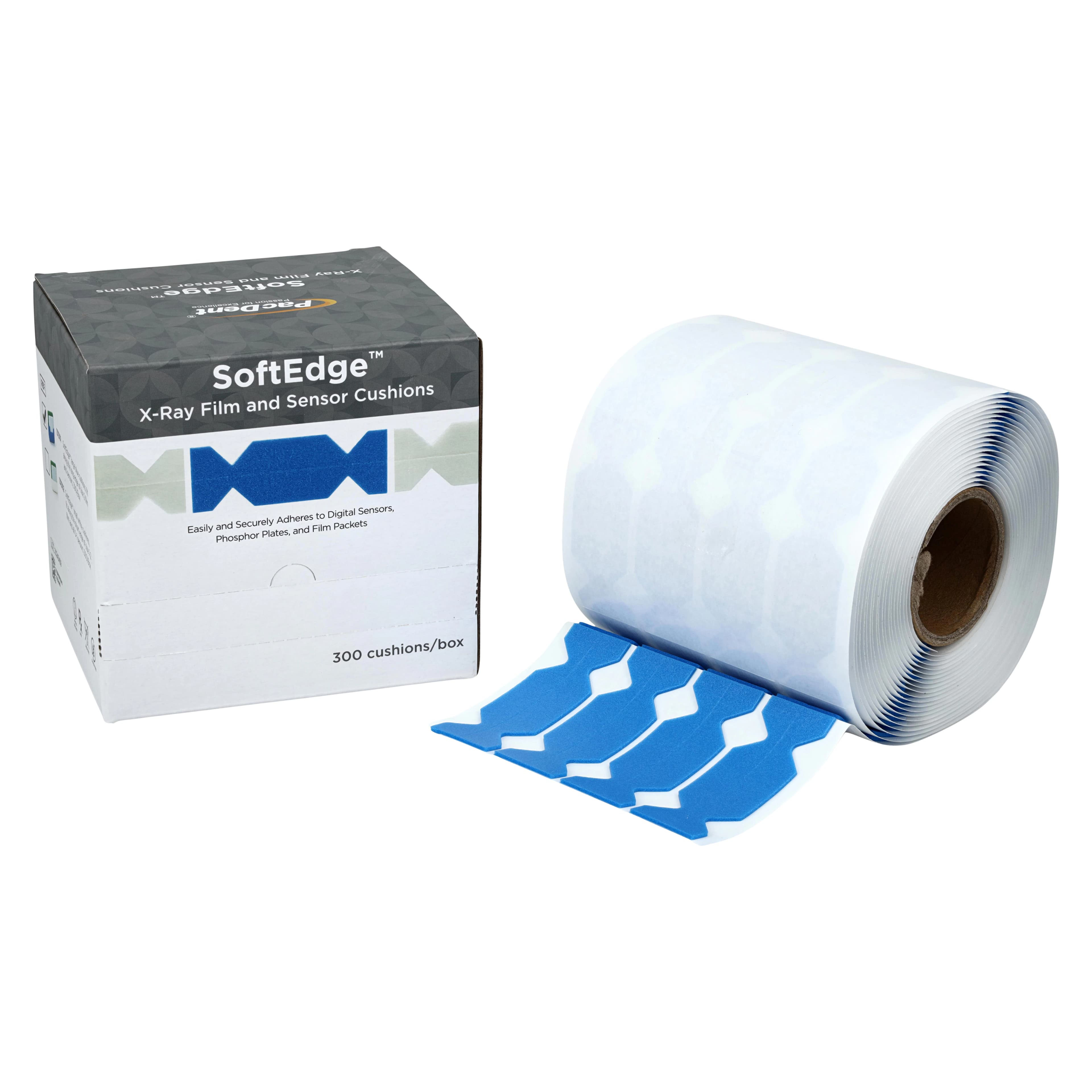 Pac-Dent SoftEdge Cushions, Large, Blue, Fits Long Edge of Size 2 Film and Sensors, 300/Box, #131301 thumbnail 2