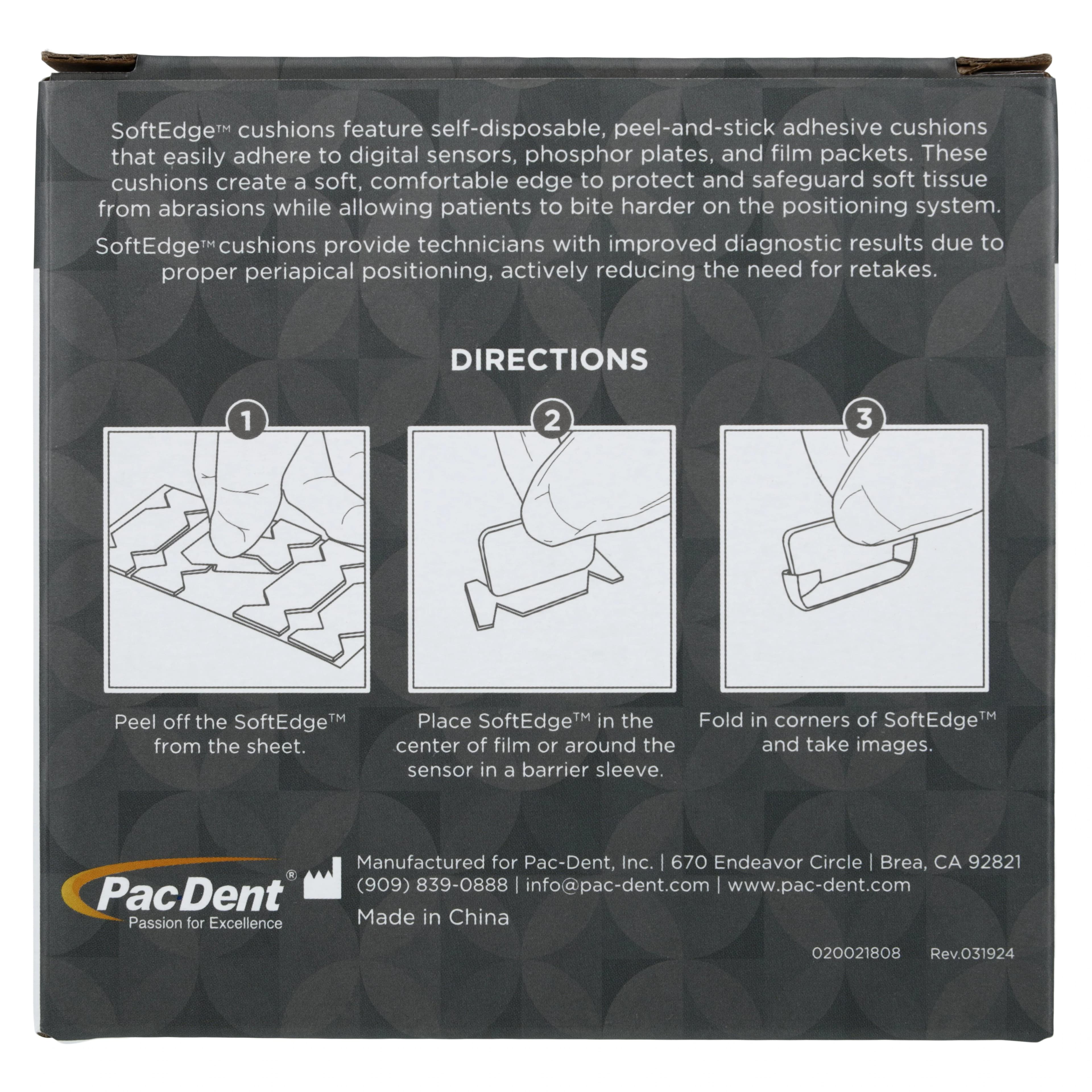 Pac-Dent SoftEdge Cushions, Large, Blue, Fits Long Edge of Size 2 Film and Sensors, 300/Box, #131301 thumbnail 7