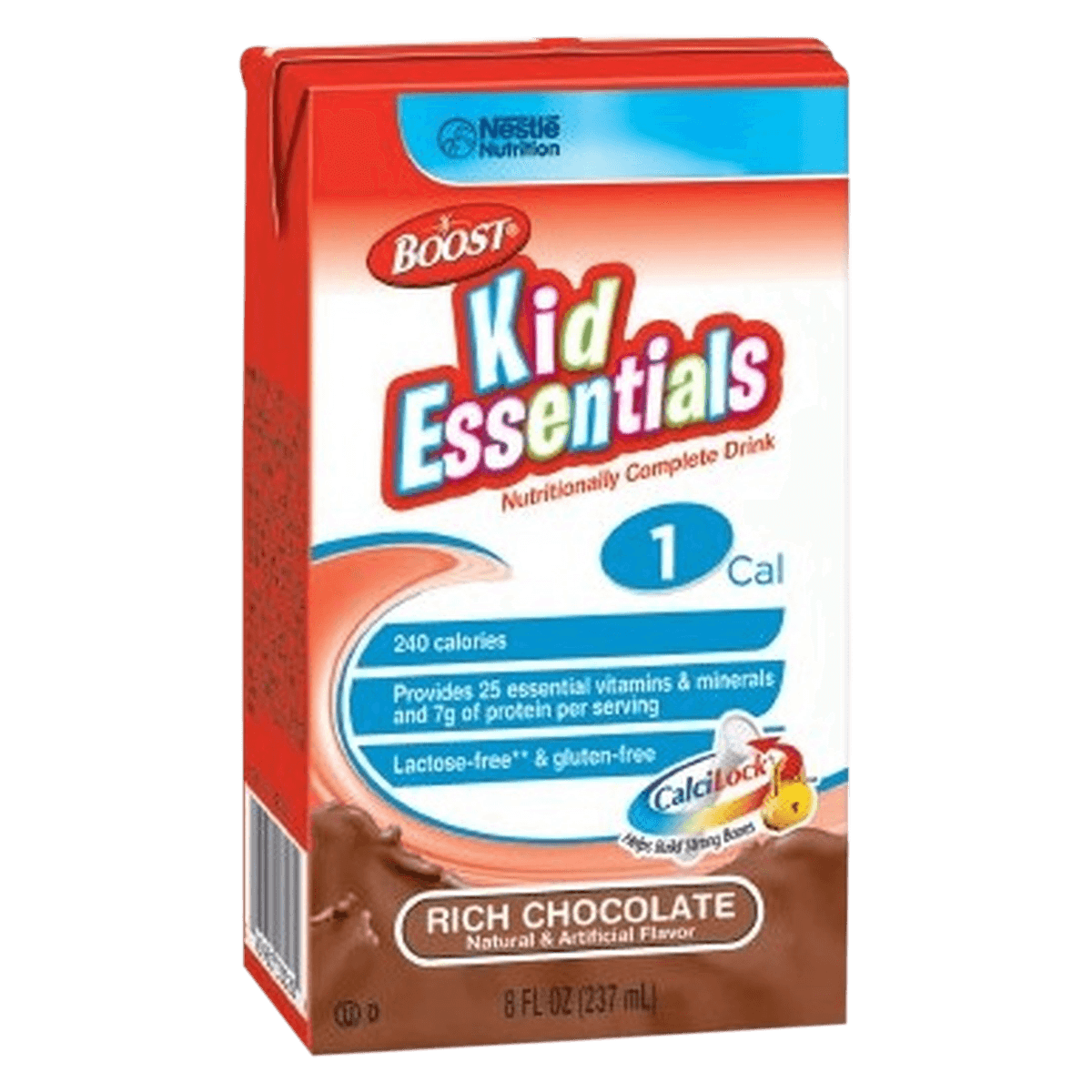 Boost Kid Essentials Pediatric Nutritional Drink, Lactose Free & Gluten Free, Rich Chocolate, 8 oz Carton, 27/Case - Boost Kid Essential Chocolate - Image 1