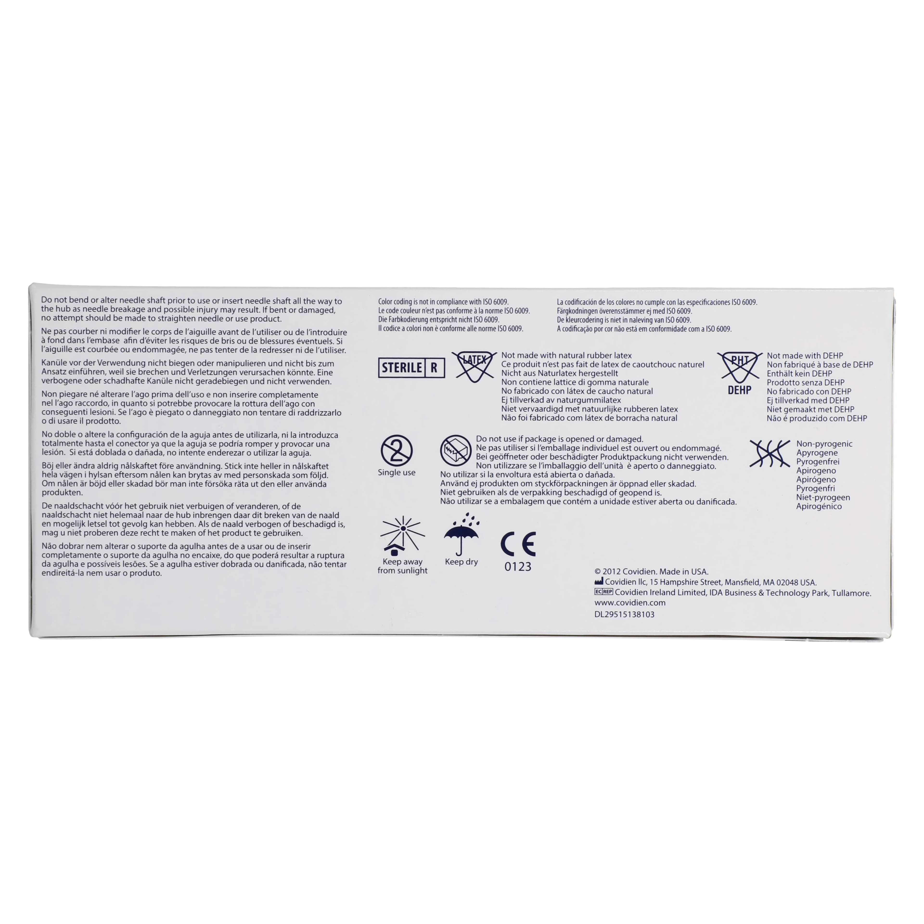 Monoject 400 Plastic Hub Dental Needle, 27 Gauge Long (1.25"/32mm), Yellow, Sterile, 100/Box, 8881400058 thumbnail 8
