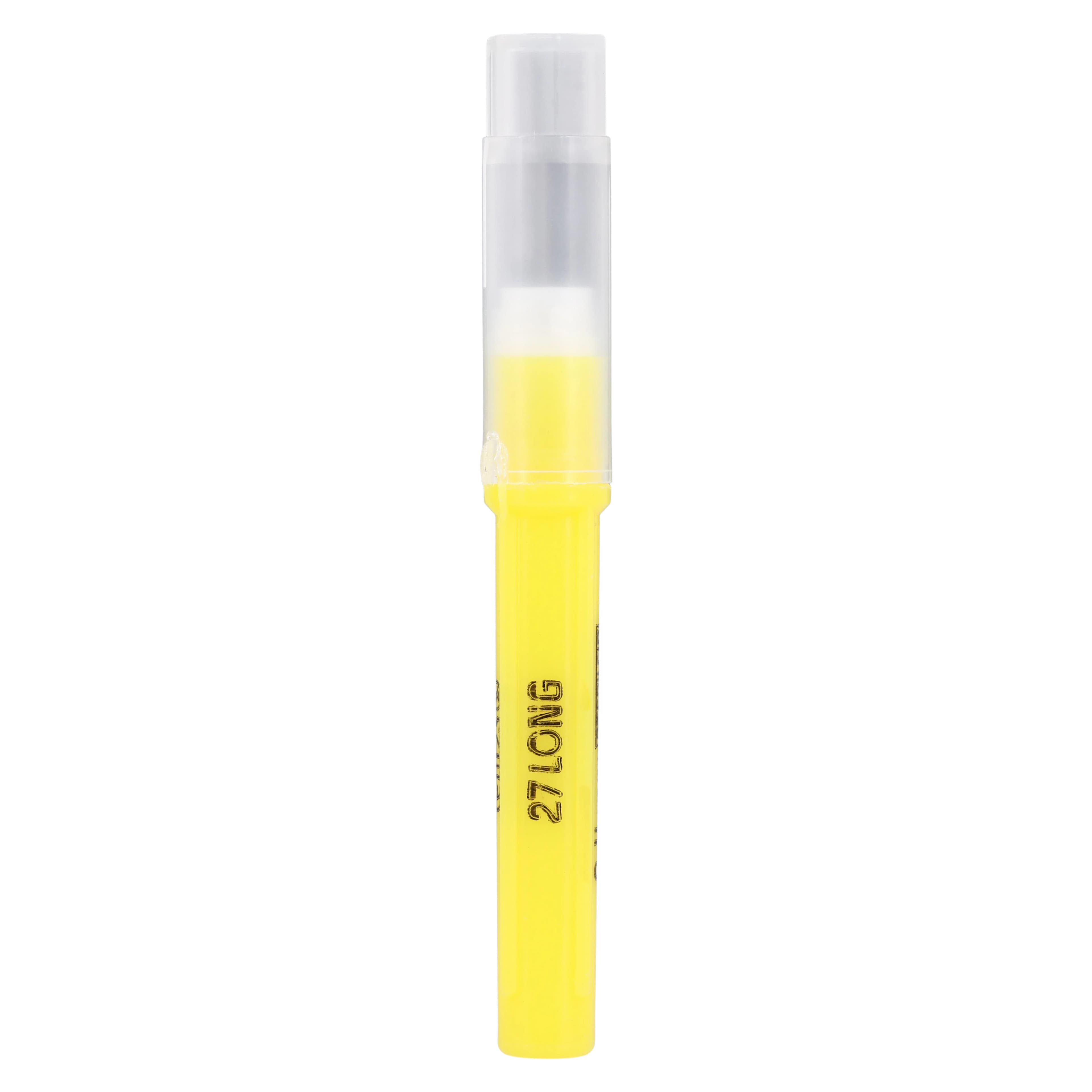 Monoject 400 Plastic Hub Dental Needle, 27 Gauge Long (1.25"/32mm), Yellow, Sterile, 100/Box, 8881400058 thumbnail 3