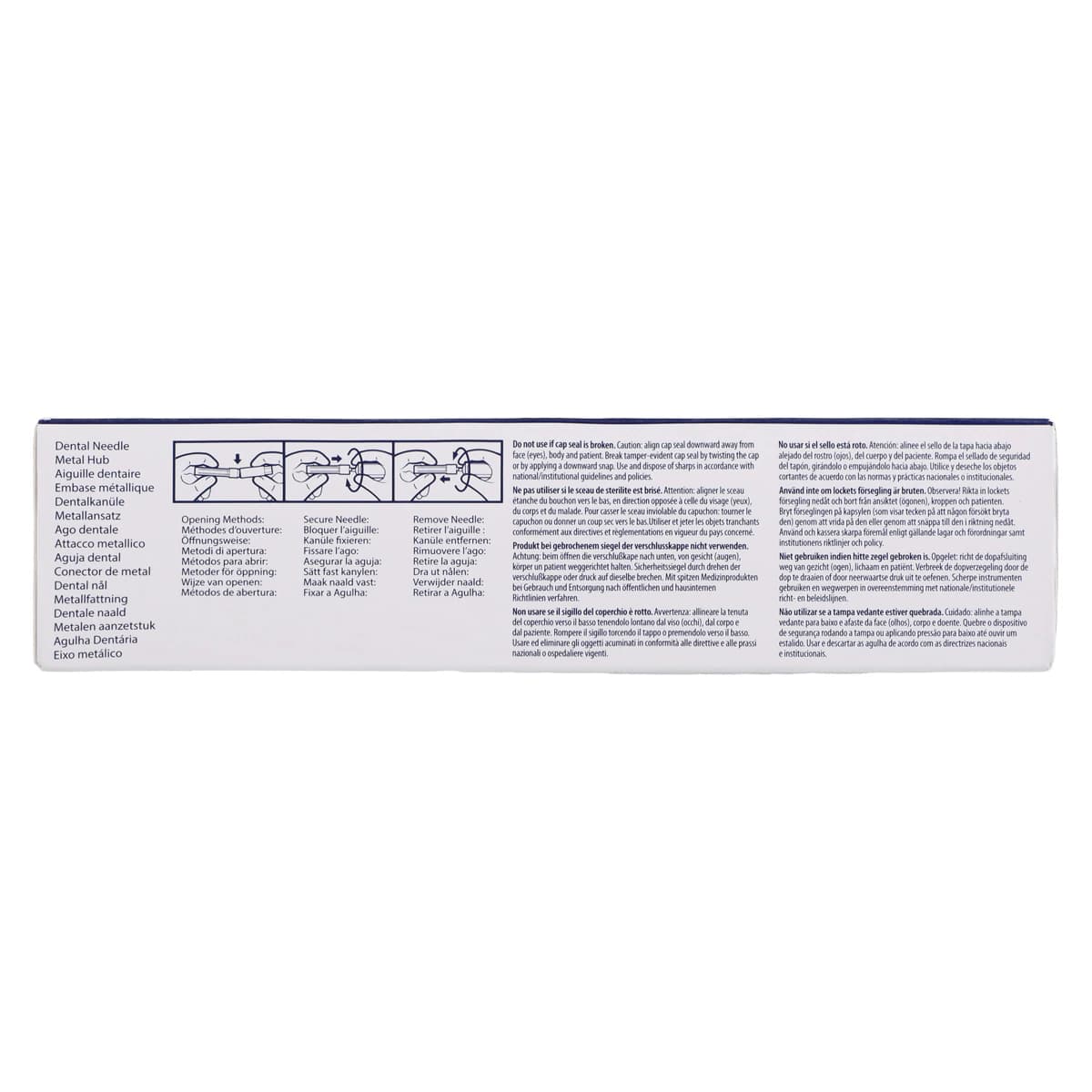 Monoject 401 Metal Hub Dental Needle, 27 Gauge Short (26mm), Yellow, Sterile, 100/Box, 8881401064 thumbnail 5