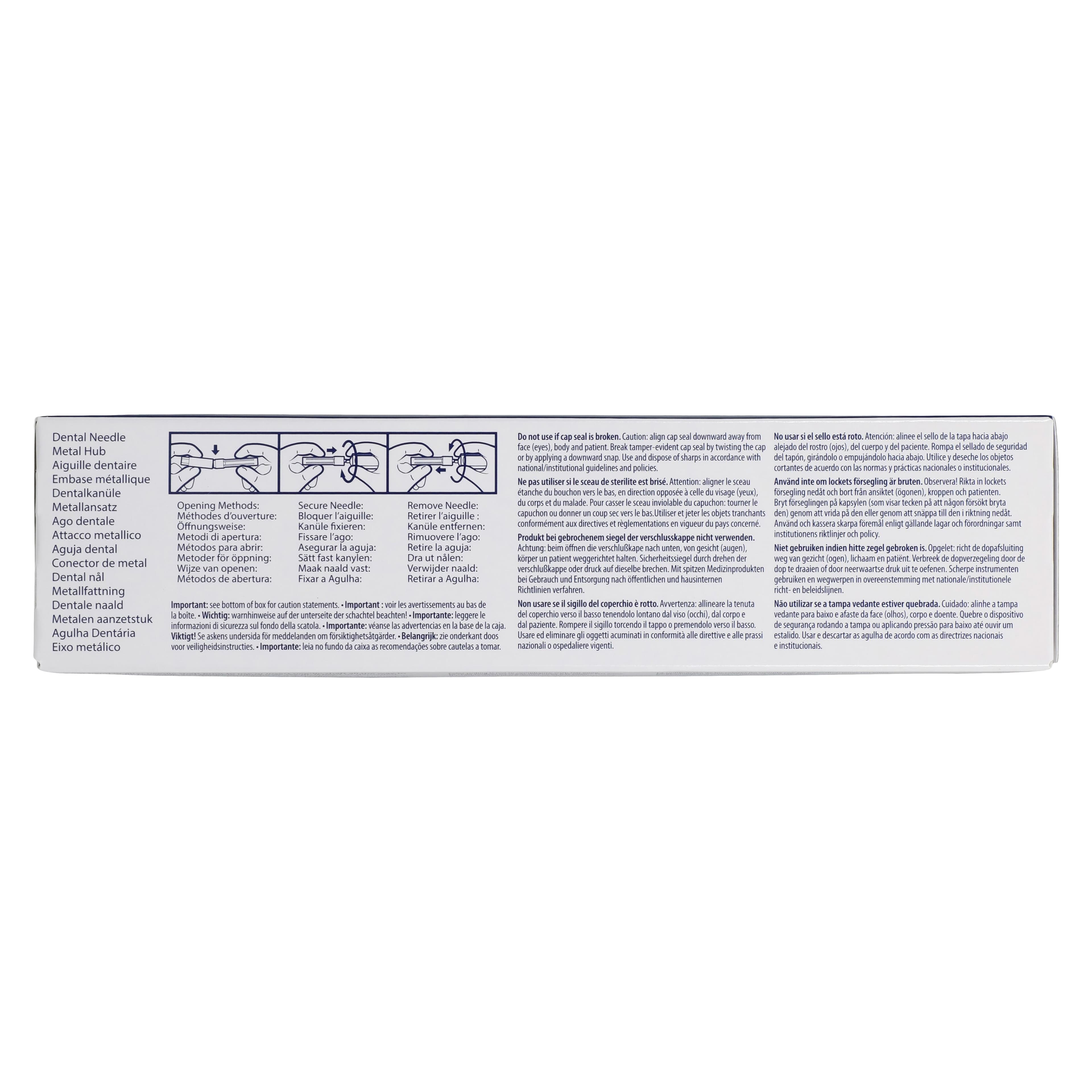 Monoject 401 Metal Hub Dental Needles, 30 Gauge Short, Blue, 100/Box, 8881401072 thumbnail 6