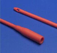 Dover Robinson Intermittent Catheter, Red Rubber, Rounded Tip, 10 Fr - Catheter Robinson Red Rubber - Image 1