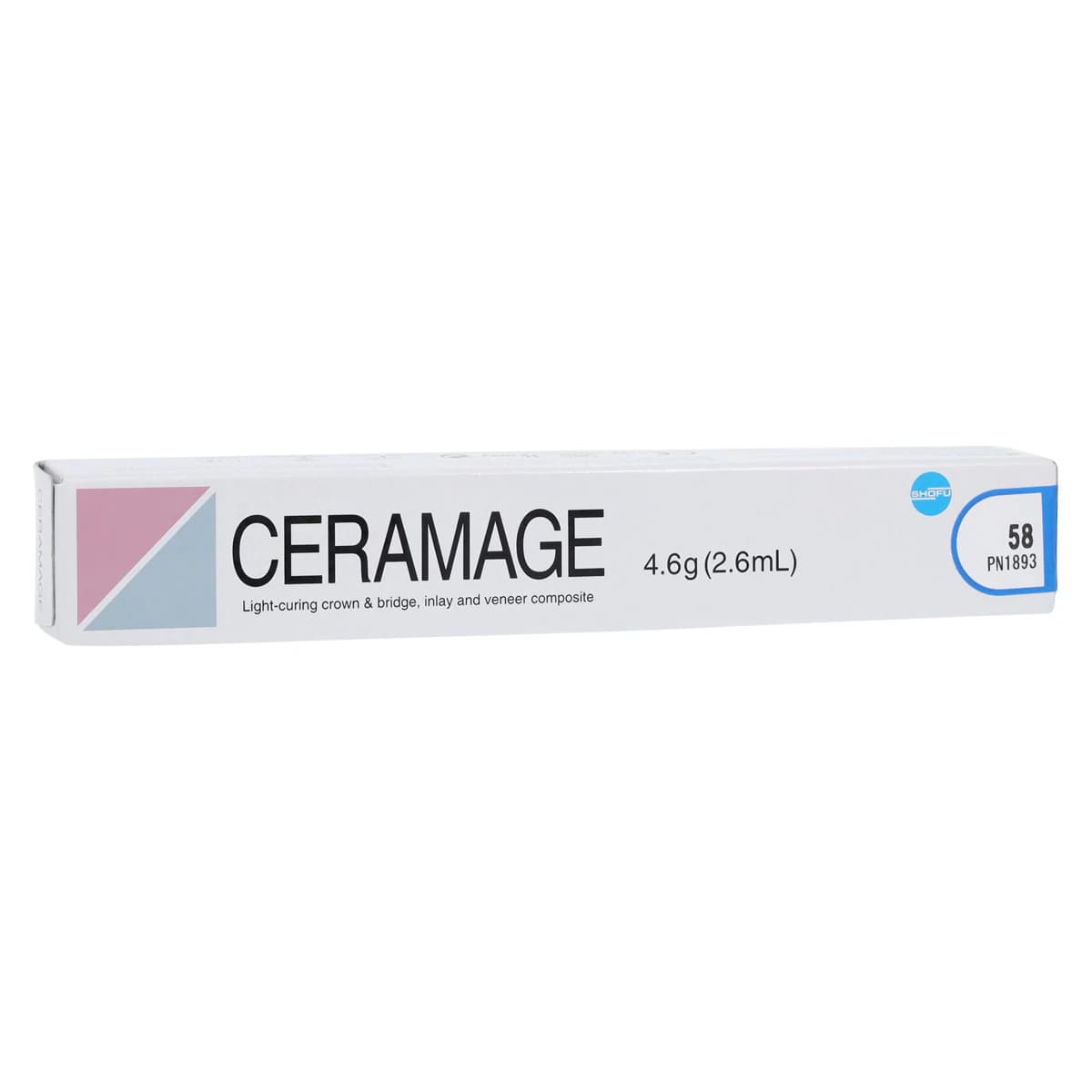 Ceramage 58 Incisal Light Cure Composite Syringe, 4.6g - Ceramage 58 Incisal 4.6g Syringe - Image 1