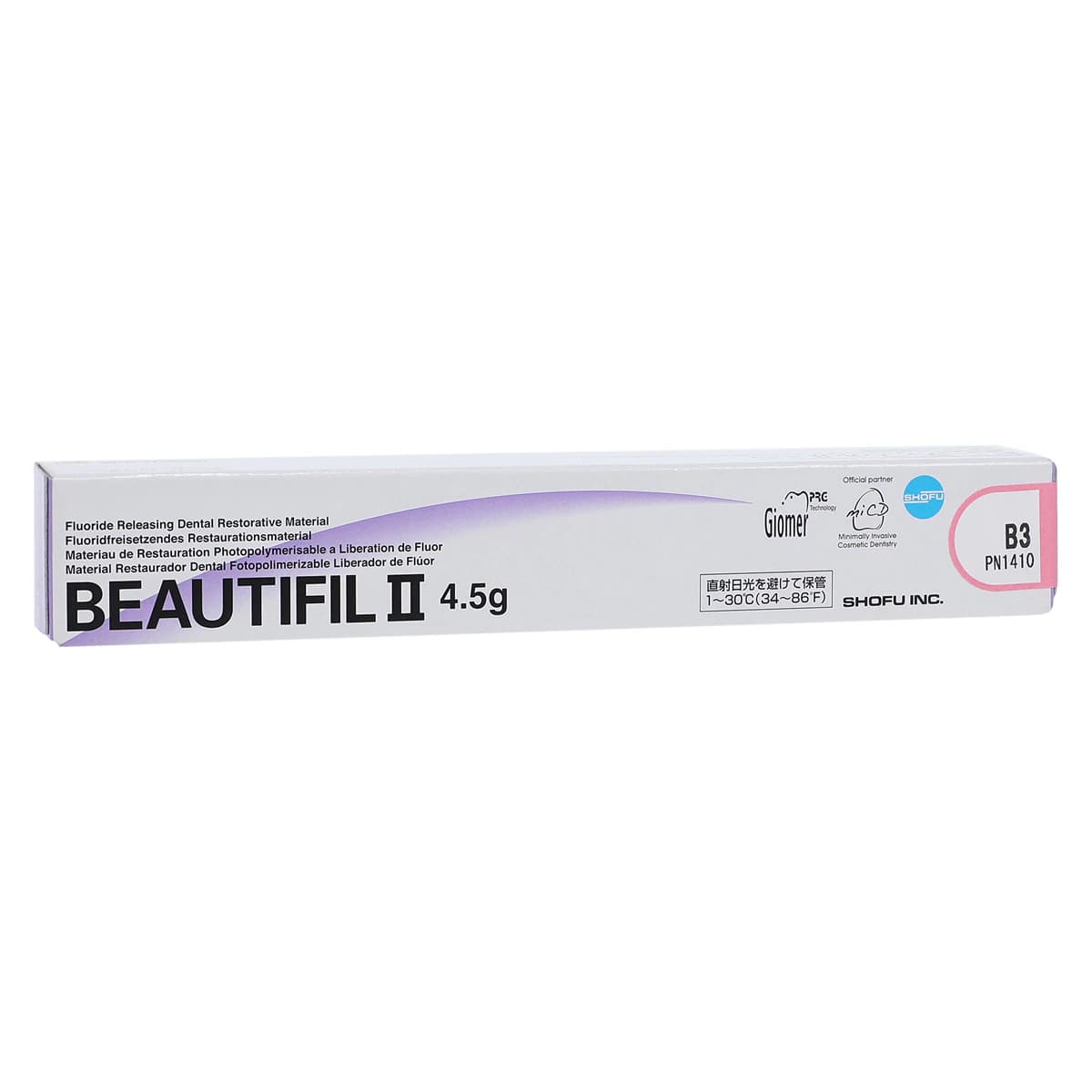 Beautifil II Light-Cure Nanohybrid Composite Syringe Refill, Universal Viscosity, Shade B3, 4.5 g, 1/Pk, 1410 - Beautifil II, Light-Cure, Syringe Refill, Universal Viscosity, 4.5 g, B3, 1/Pk, 1410 - Image 1