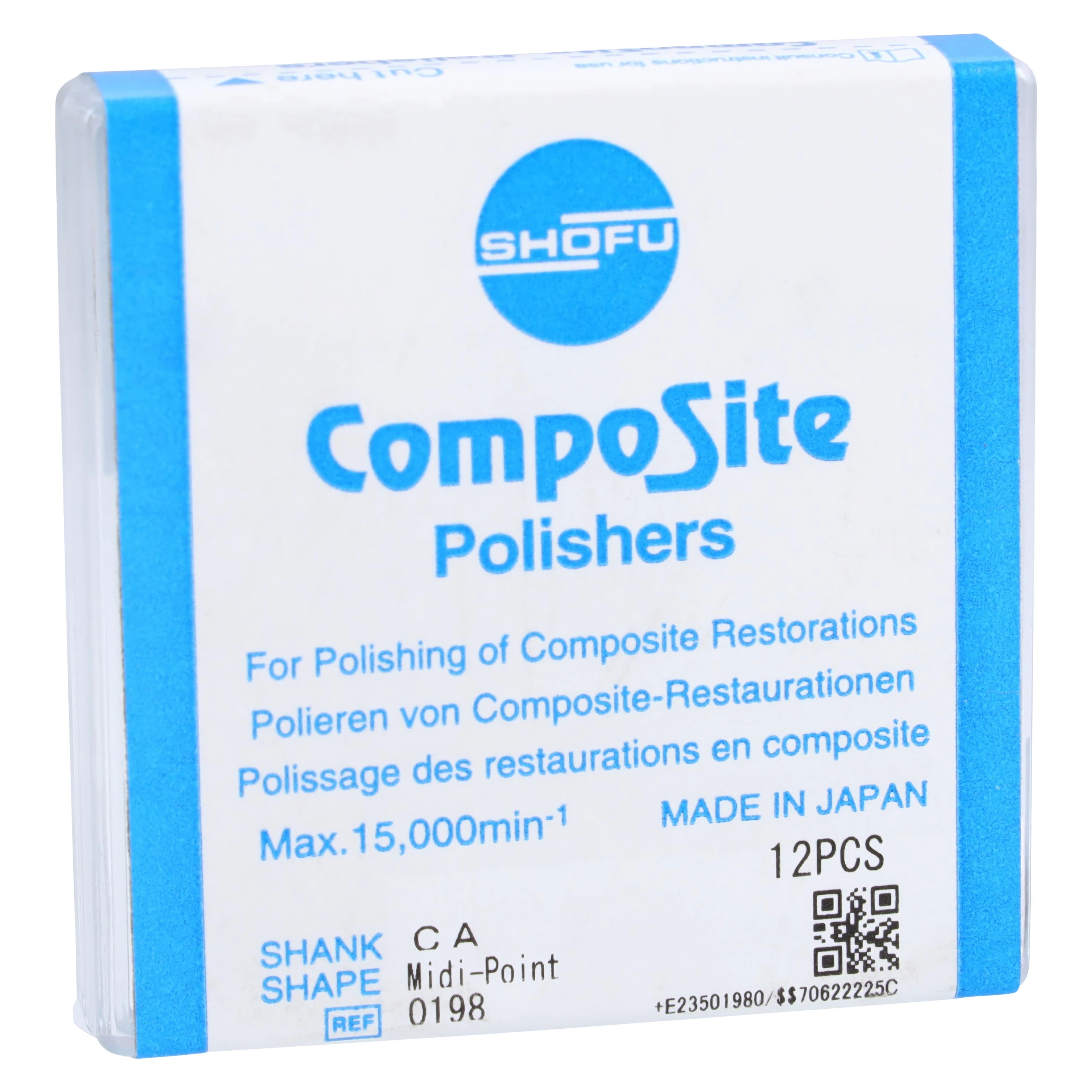 Shofu CompoSite Regular Midi-Point CA Composite Polisher, Medium Grit, 12/Pk, 0198 - Ca Composite Point Mid-Point, 0198 - Image 1