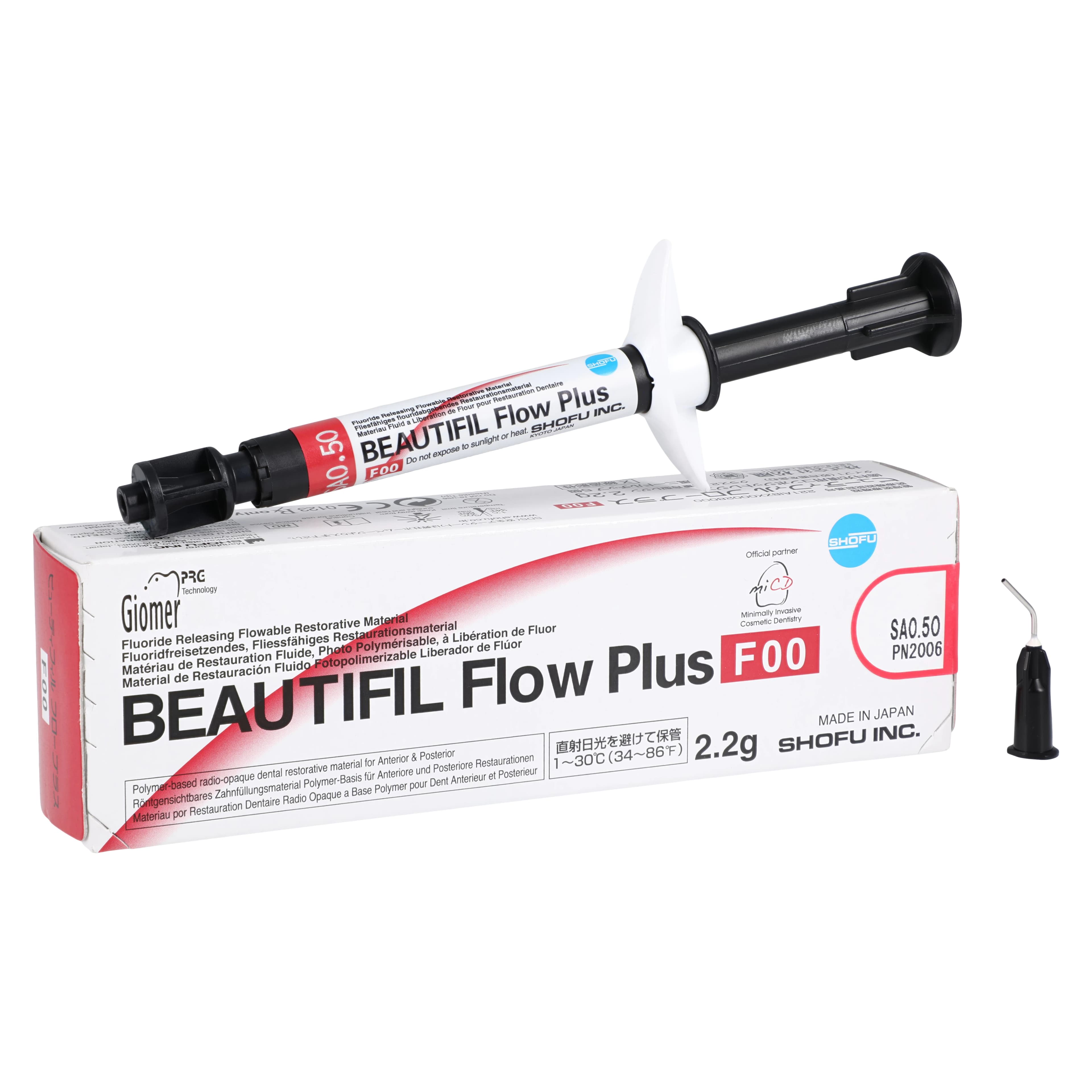 Beautifil Flow Plus Hybrid Composite, Light-Cure, Syringe Refill, F00 (Zero Flow), Shade A0.50, 2.2 g, 1/Pk, 2006 - Beautifil Flow Plus Hybrid Composite, Light-Cure, Syringe Refill, F00, 2.2 g, A0.50, 1/Pk, 2006 - Image 1