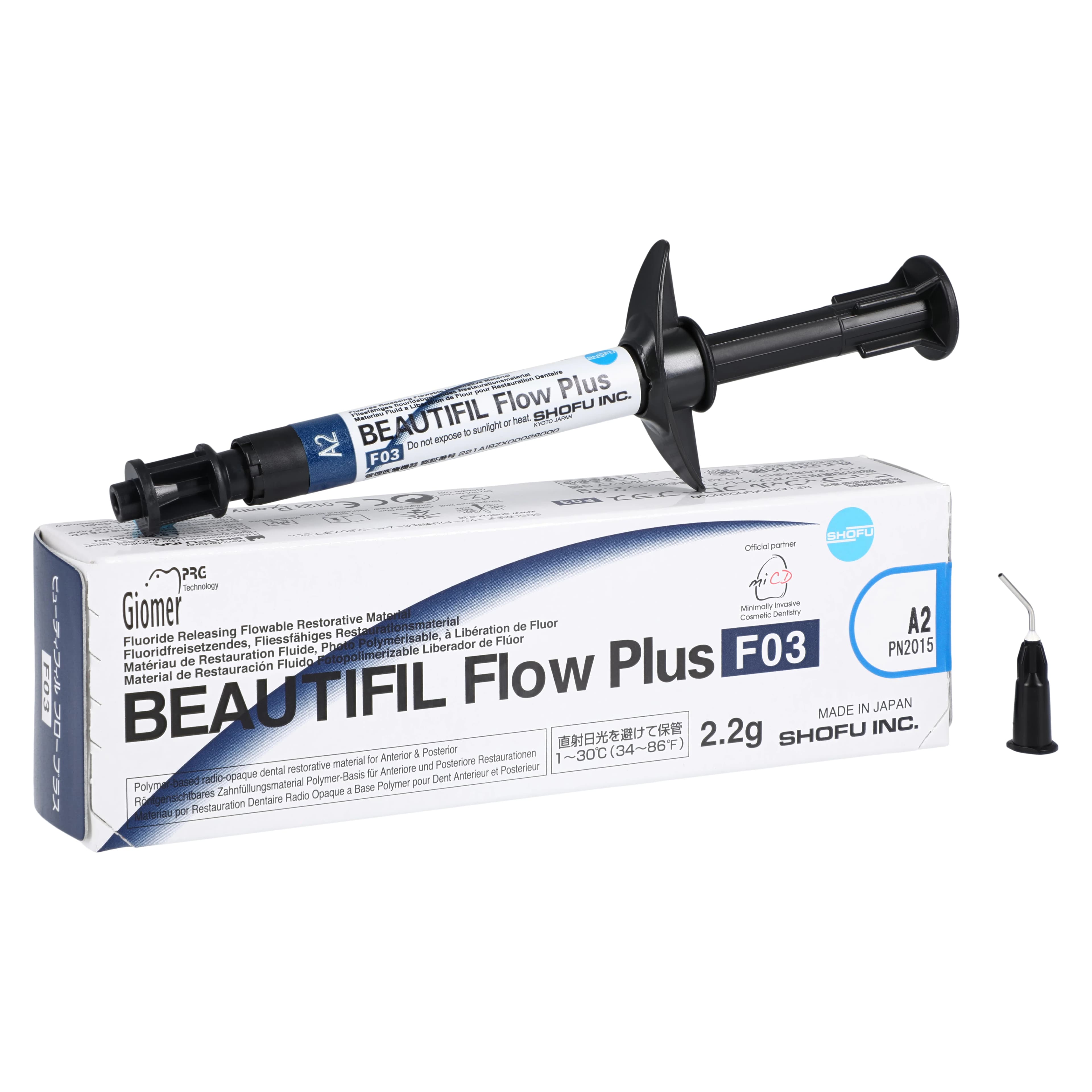 Beautifil Flow Plus Hybrid Composite, Light-Cure, Syringe Refill, F03 Low Flow, 2.2 g, Shade A2, 1/Pk, 2015 - Beautifil Flow Plus Hybrid Composite, Light-Cure, Syringe Refill, F03, 2.2 g, A2, 1/Pk, 2015 - Image 1