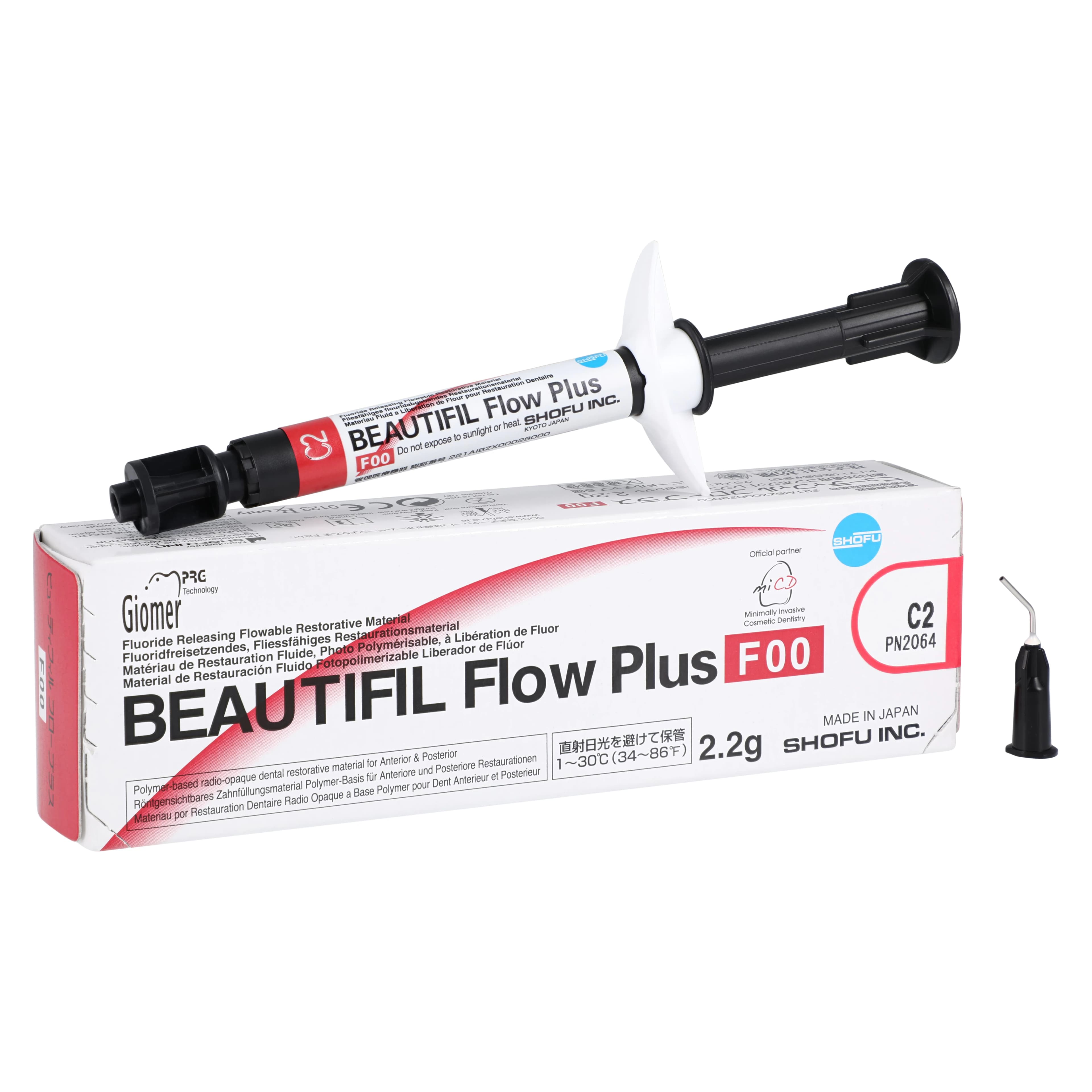 Beautifil Flow Plus Hybrid Composite, Light-Cure, Syringe Refill, F00 (Zero Flow), Shade C2, 2.2 g, 1/Pk, 2064 - Beautifil Flow Plus Hybrid Composite, Light-Cure, Syringe Refill, F00, 2.2 g, C2, 1/Pk, 2064 - Image 1