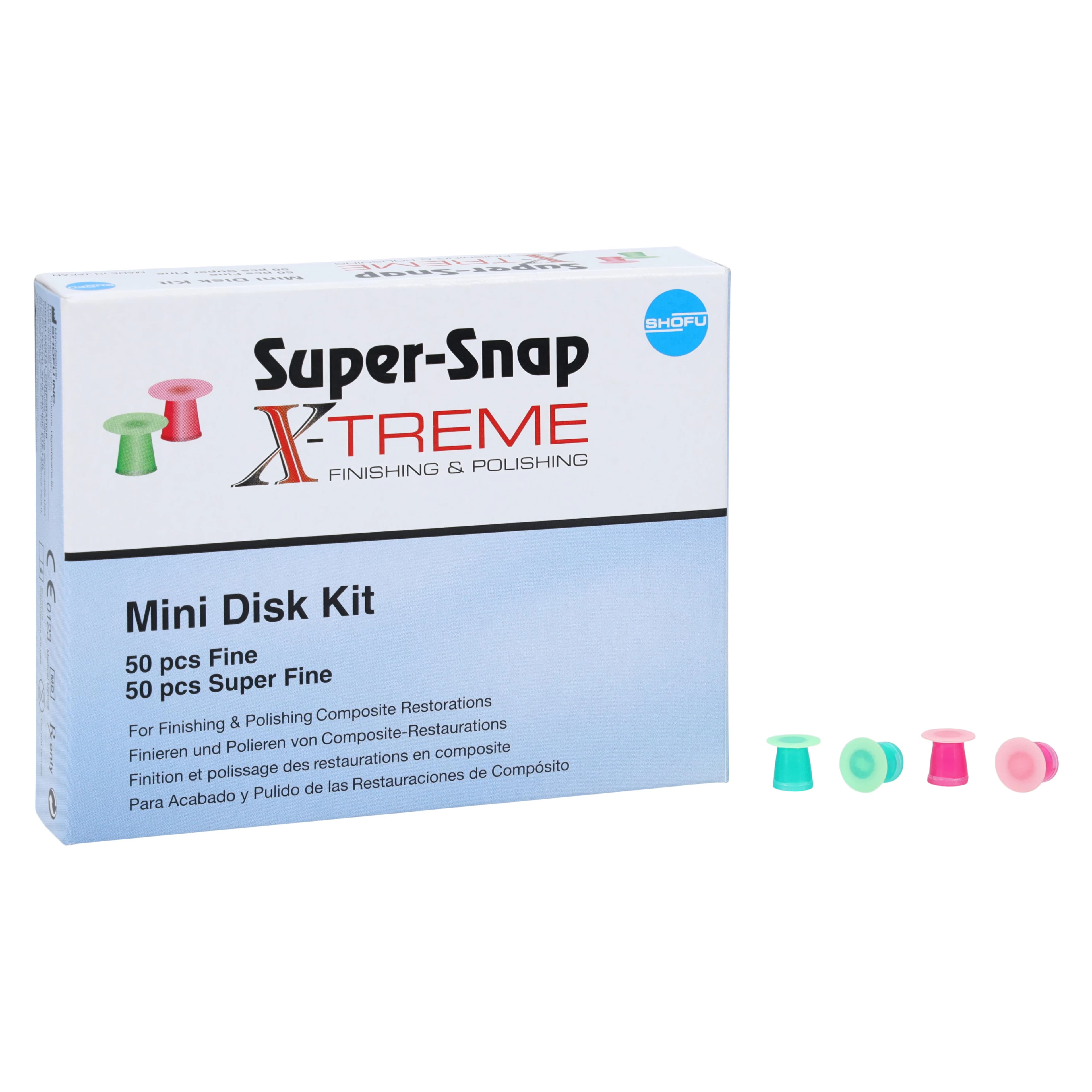 Shofu Super-Snap X-Treme Mini Disk Kit, 8mm, 100 Disks (50 Red Superfine + 50 Green Fine), #0507 thumbnail 2