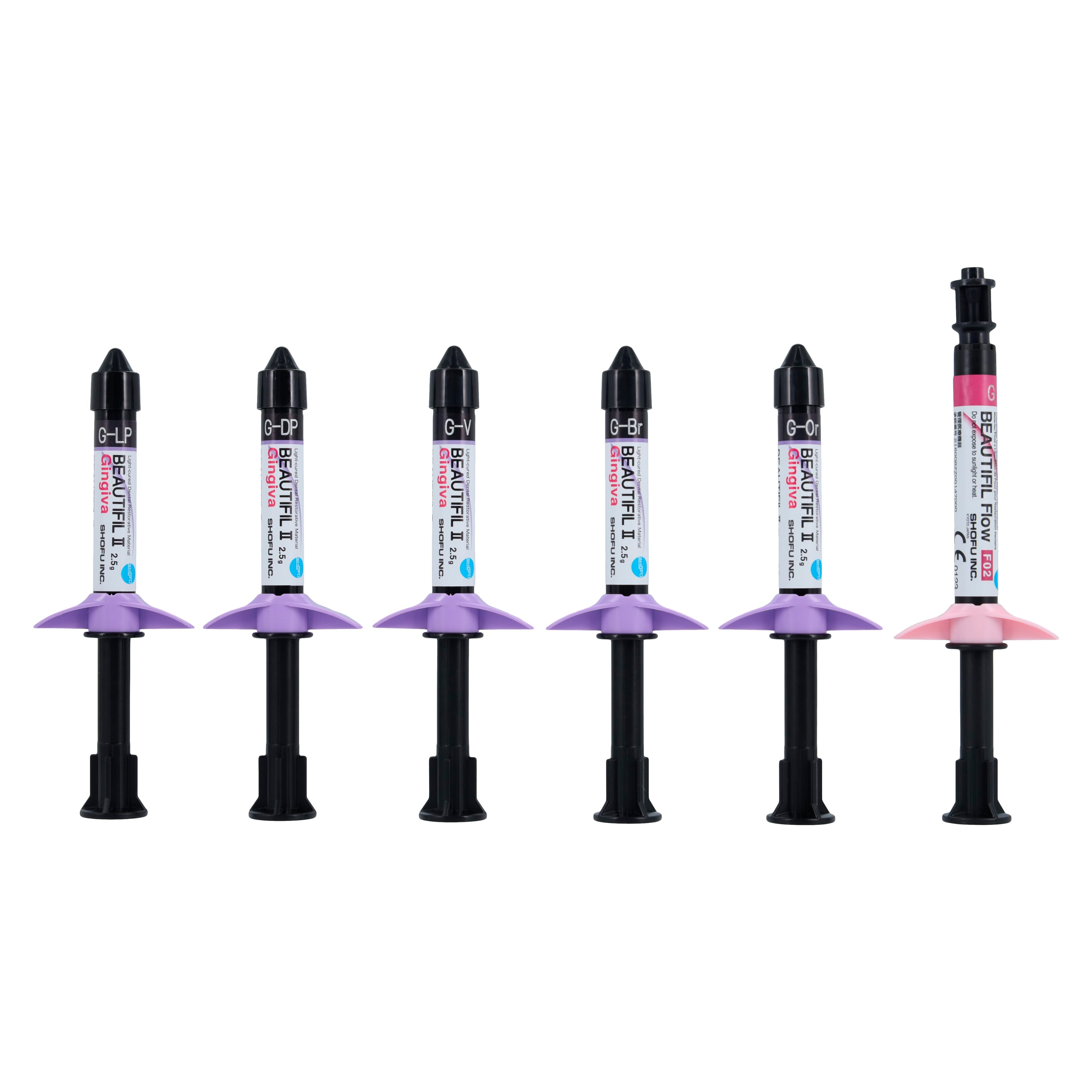 Beautifil II Gingiva Pink Kit, Light-Cure, Universal Viscosity, 5 x 2.5 g Syringes + Flow Syringe & Tips, GMK1 thumbnail 3