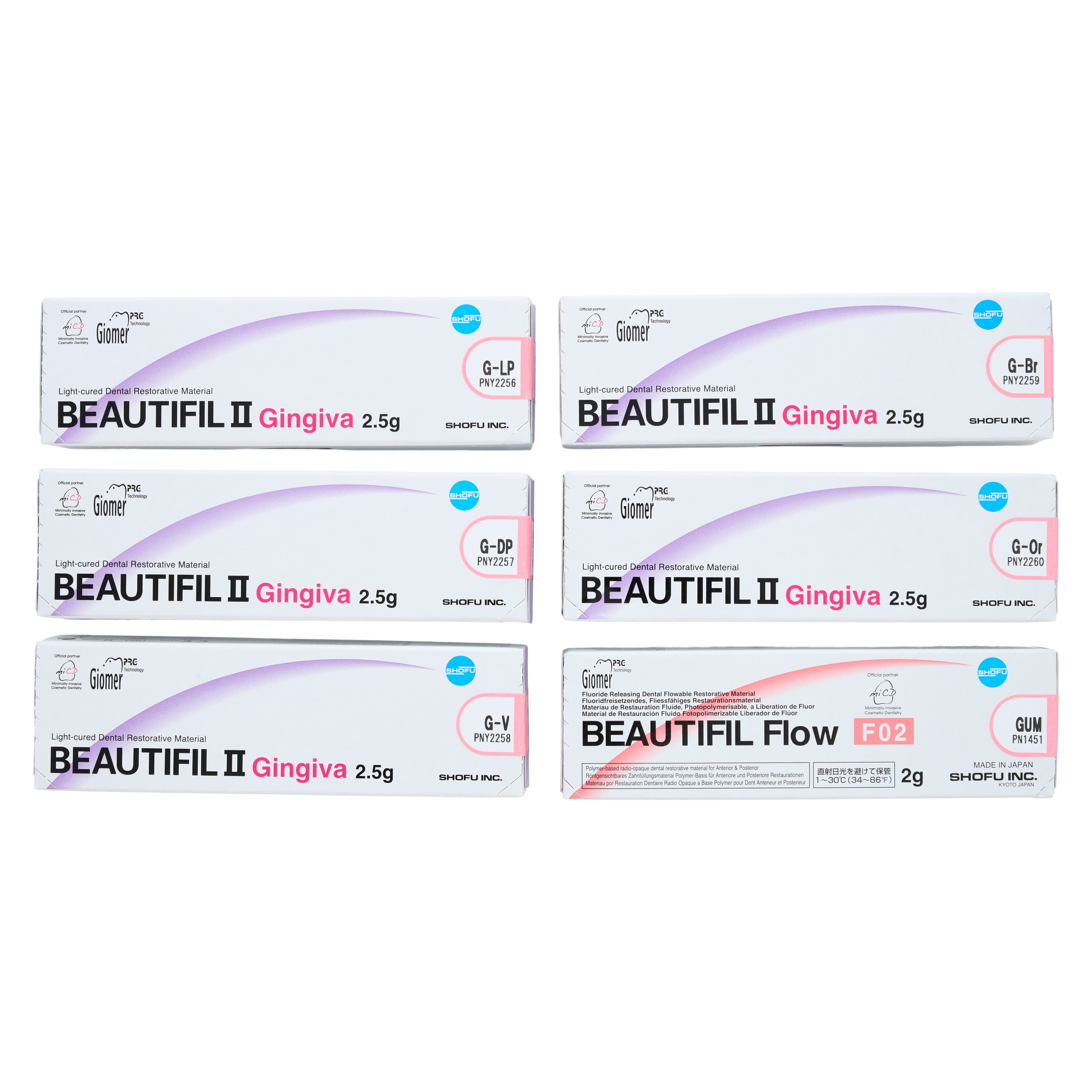 Beautifil II Gingiva Pink Kit, Light-Cure, Universal Viscosity, 5 x 2.5 g Syringes + Flow Syringe & Tips, GMK1 thumbnail 5