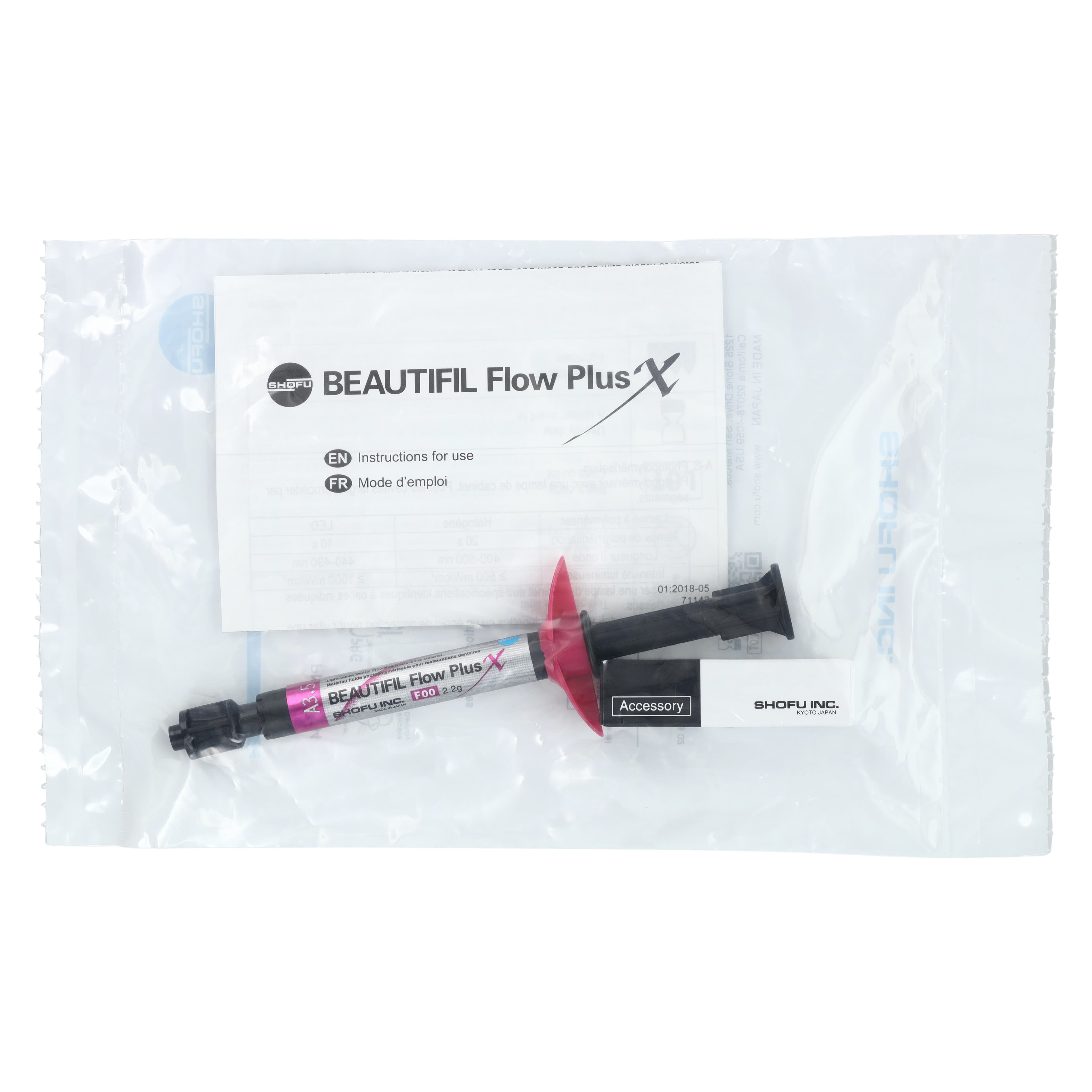 Beautifil Flow Plus X Hybrid Composite Restorative, F00 (Zero Flow), Shade A3.5, 2.2 g Syringe Refill, YN2304 thumbnail 7