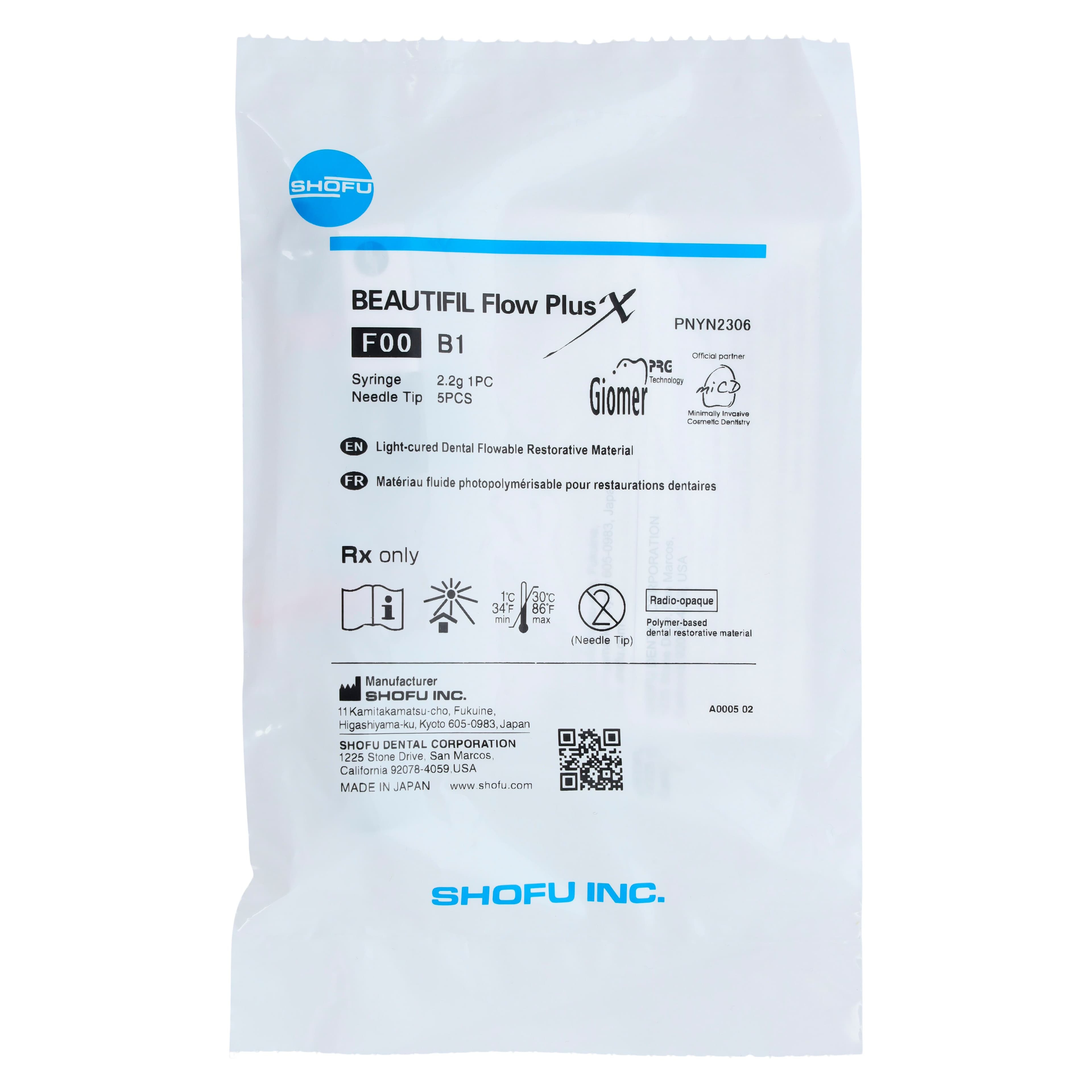 Beautifil Flow Plus X F00 (Zero Flow) Hybrid Composite Syringe Refill, Shade B1, 2.2 g, YN2306 thumbnail 4