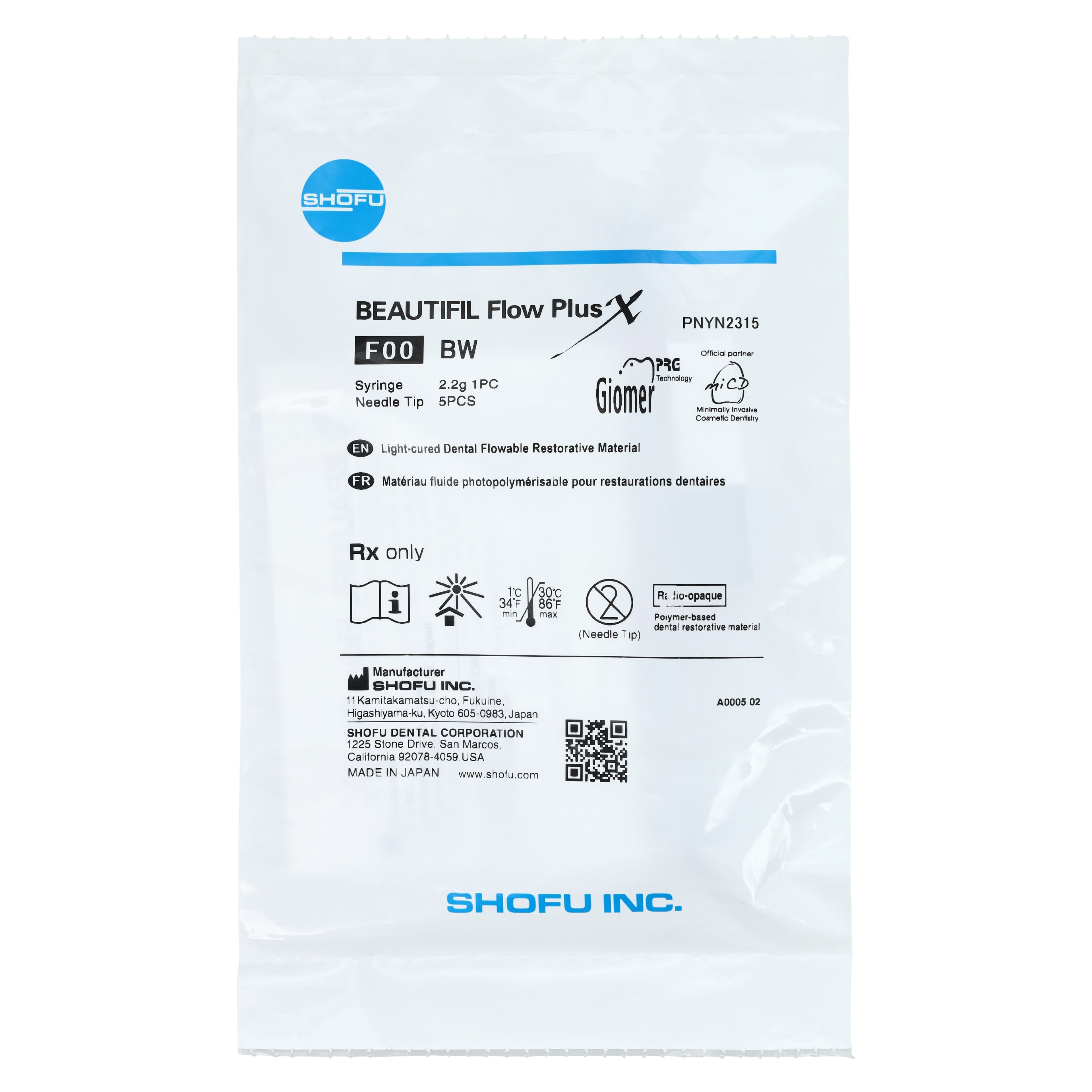 Beautifil Flow Plus X F00 (Zero Flow) Flowable Composite, Shade BW, 2.2g Syringe, YN2315 thumbnail 6