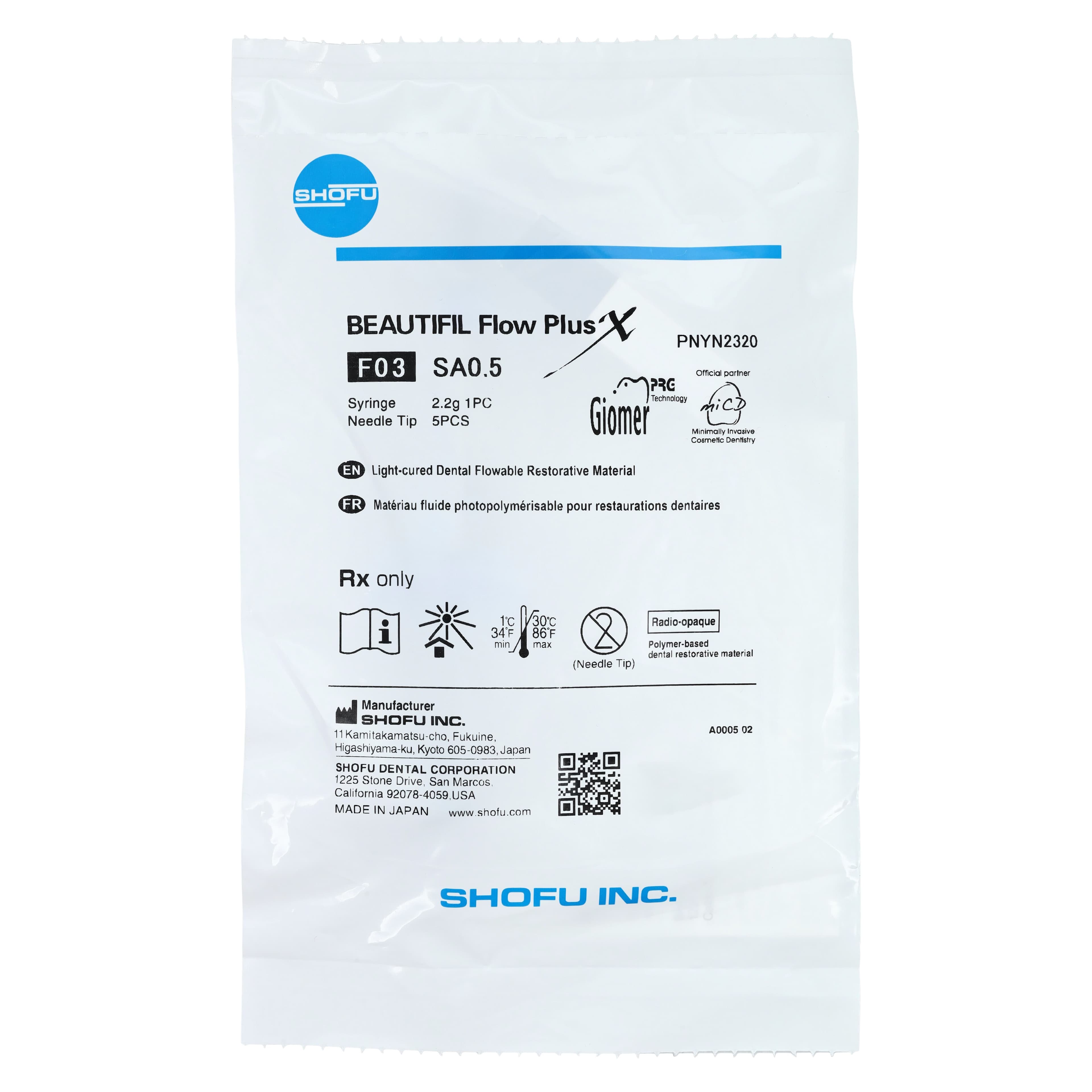 Beautifil Flow Plus X F03 (Low Flow) A0.5 2.2g Syringe, YN2320 thumbnail 7