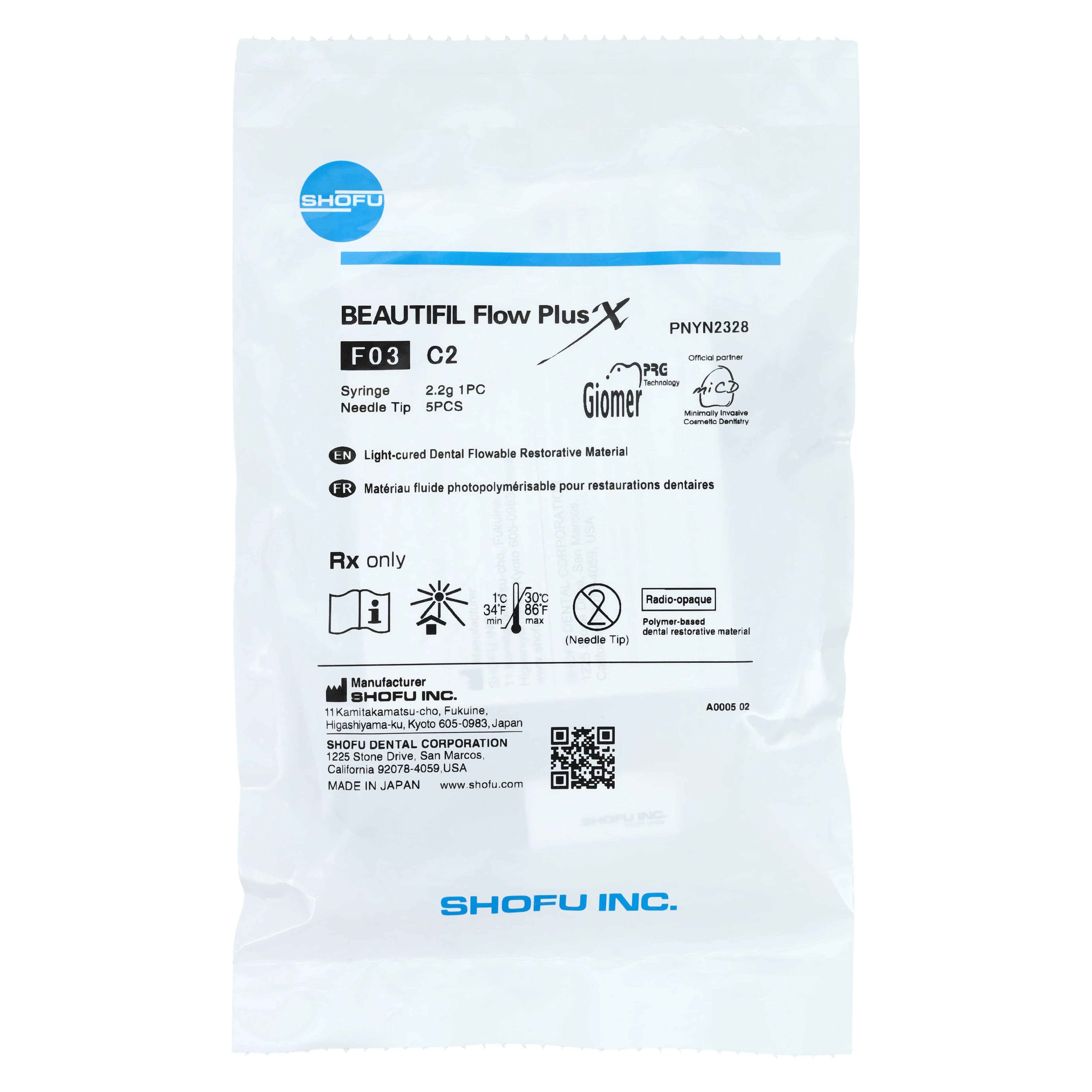 Beautifil Flow Plus X F03 C2 2.2g Syringe, YN2328 thumbnail 6