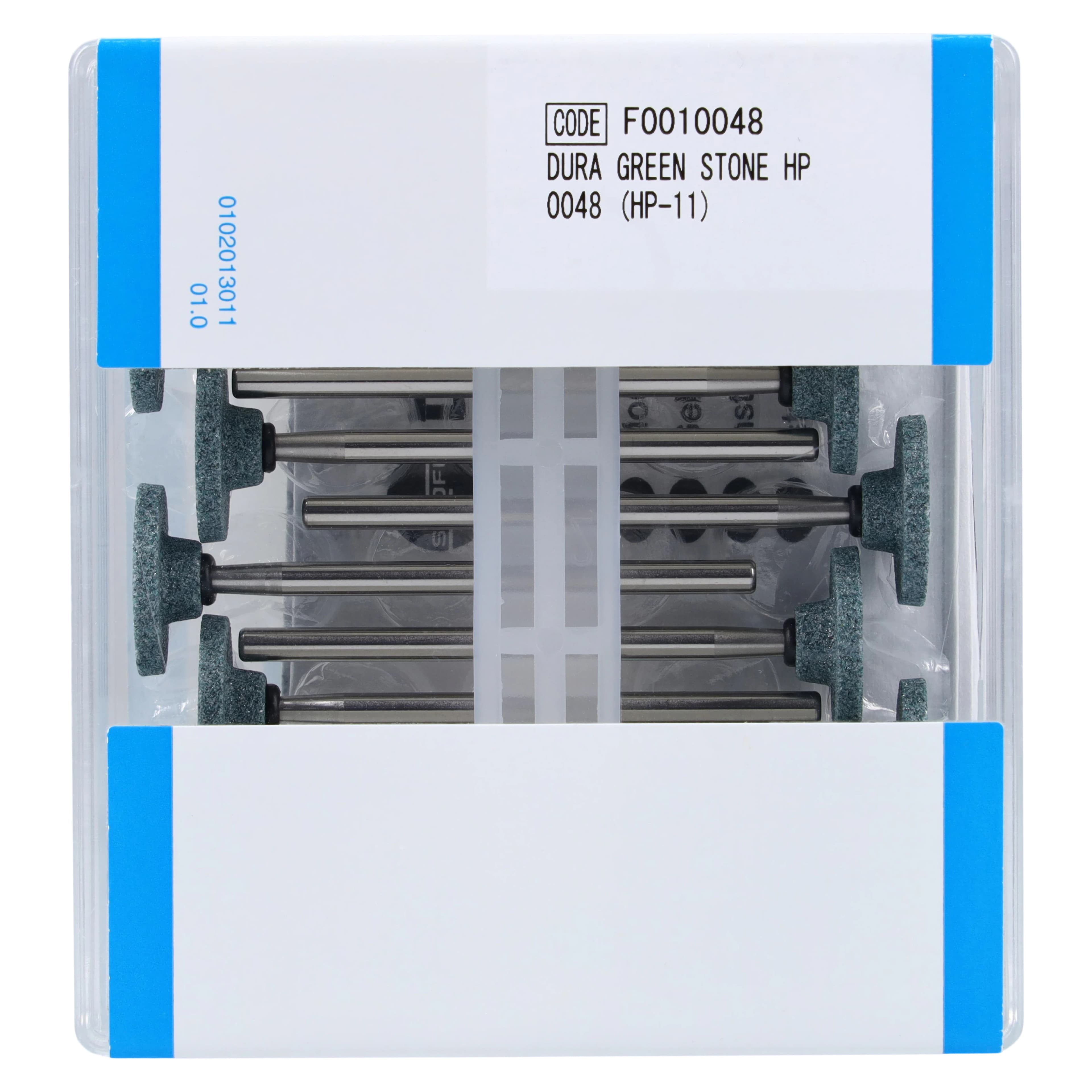 Shofu Dura-Green Stones, HP Straight Handpiece, WH6 Wheel Shape, ISO #130, Green, Silicon Carbide, 12/Pkg, 0048 thumbnail 2