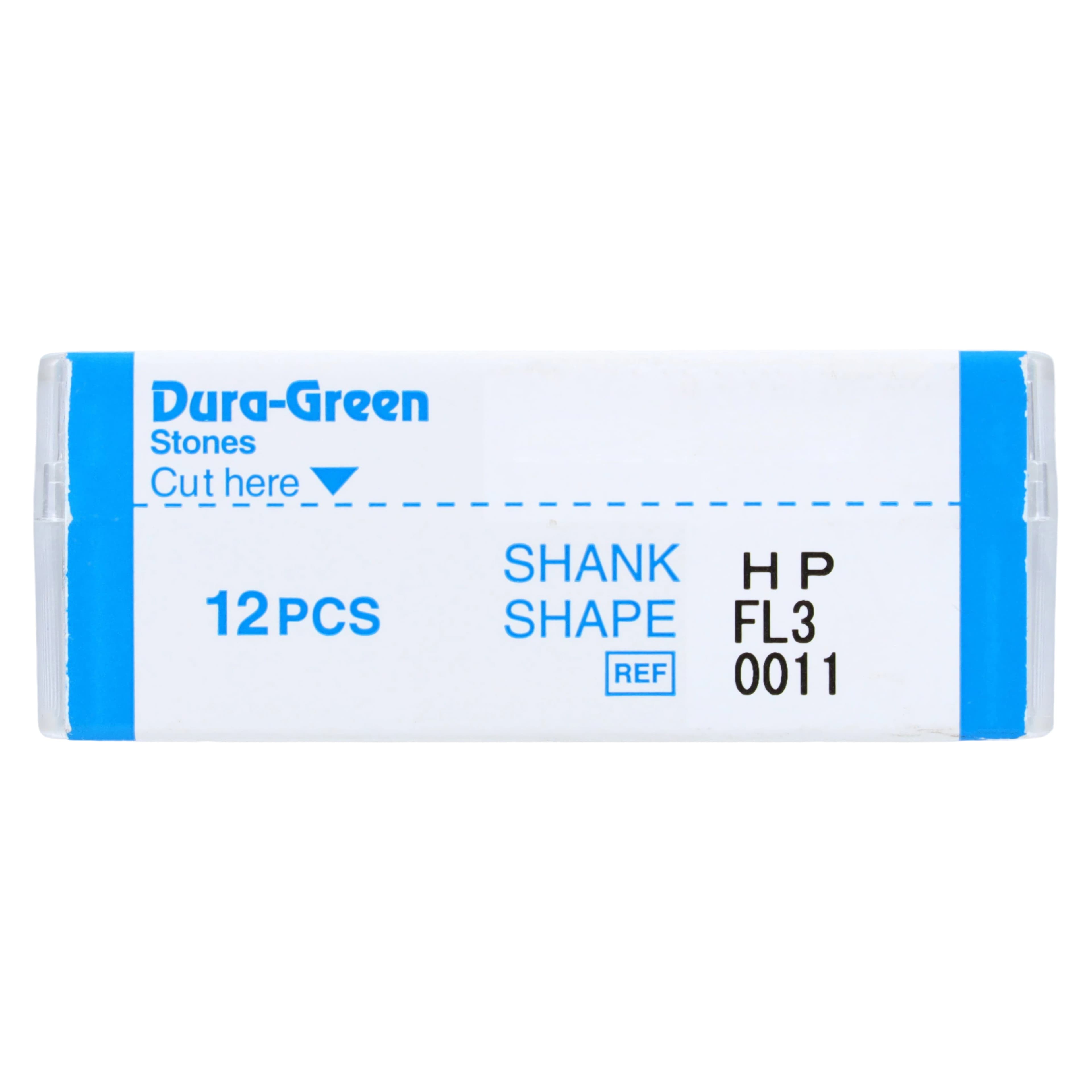 Shofu Dura-Green Silicon Carbide Finishing Stones, HP, Flame FL3, ISO #030, Green, 12/Pk, 0011 thumbnail 4
