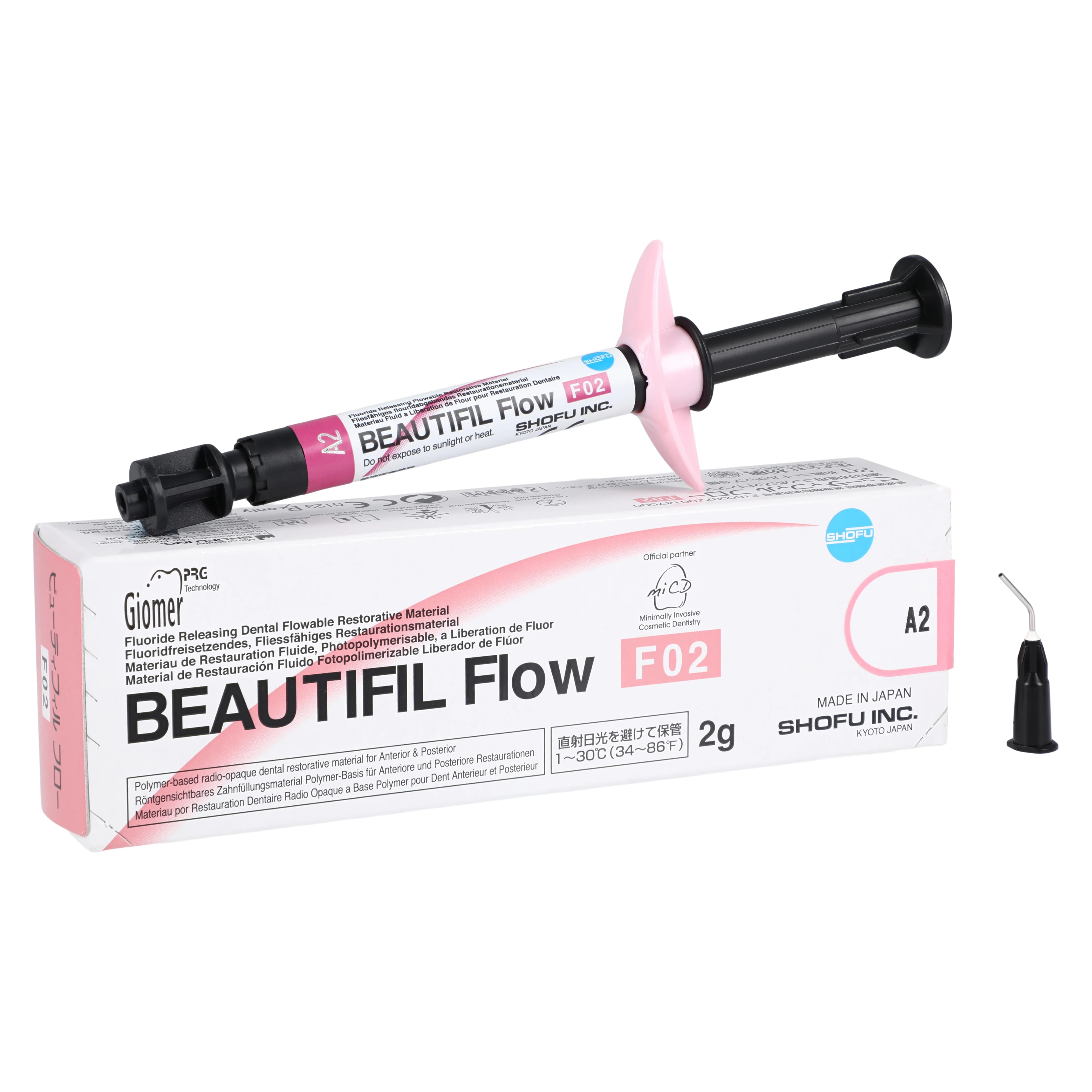 Shofu Dental Beautifil Flow Hybrid Composite, Syringe Refill, F02 Low Flow, 2 g, Shade A2, 1/Pk, #1432 - Beautifil Flow Hybrid Composite, Syringe Refill, F02, 2 g, A2, 1/Pk - Image 1