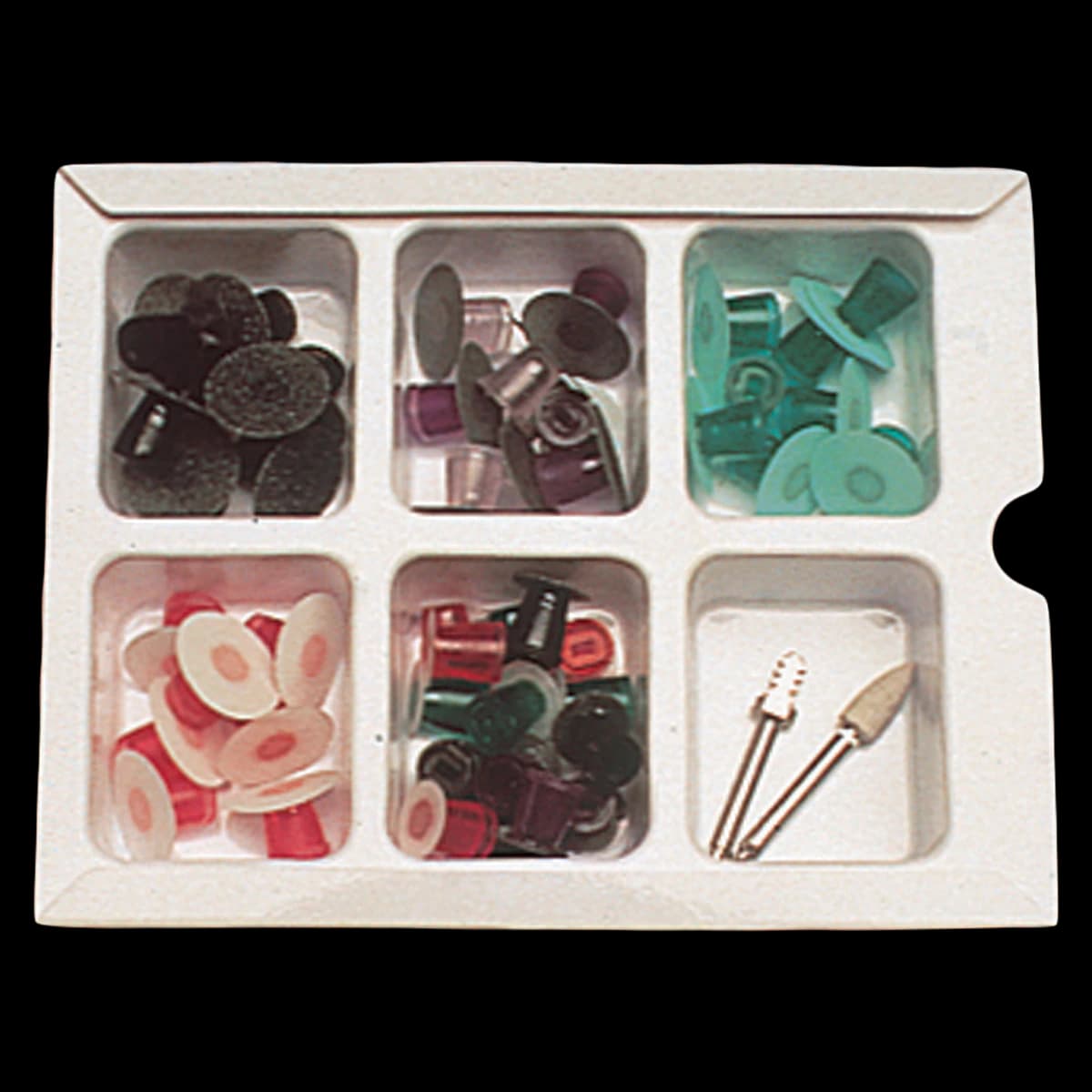 Shofu Super-Snap Mini Rainbow Technique Kit, CA, Assorted Grits, 48 Disks + Point + Mandrel, #0505 thumbnail 2